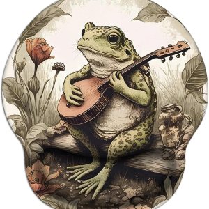 Hippie Frog – Alfombrilla de mouse con soporte de muñeca, alfombrilla ergonómica para mouse con base de goma antideslizante, alfombrilla de mouse Hippie Frog – Alfombrilla de mouse con soporte de muñeca, alfombrilla ergonómica para mouse con base de goma antideslizante, alfombrilla de mouse
