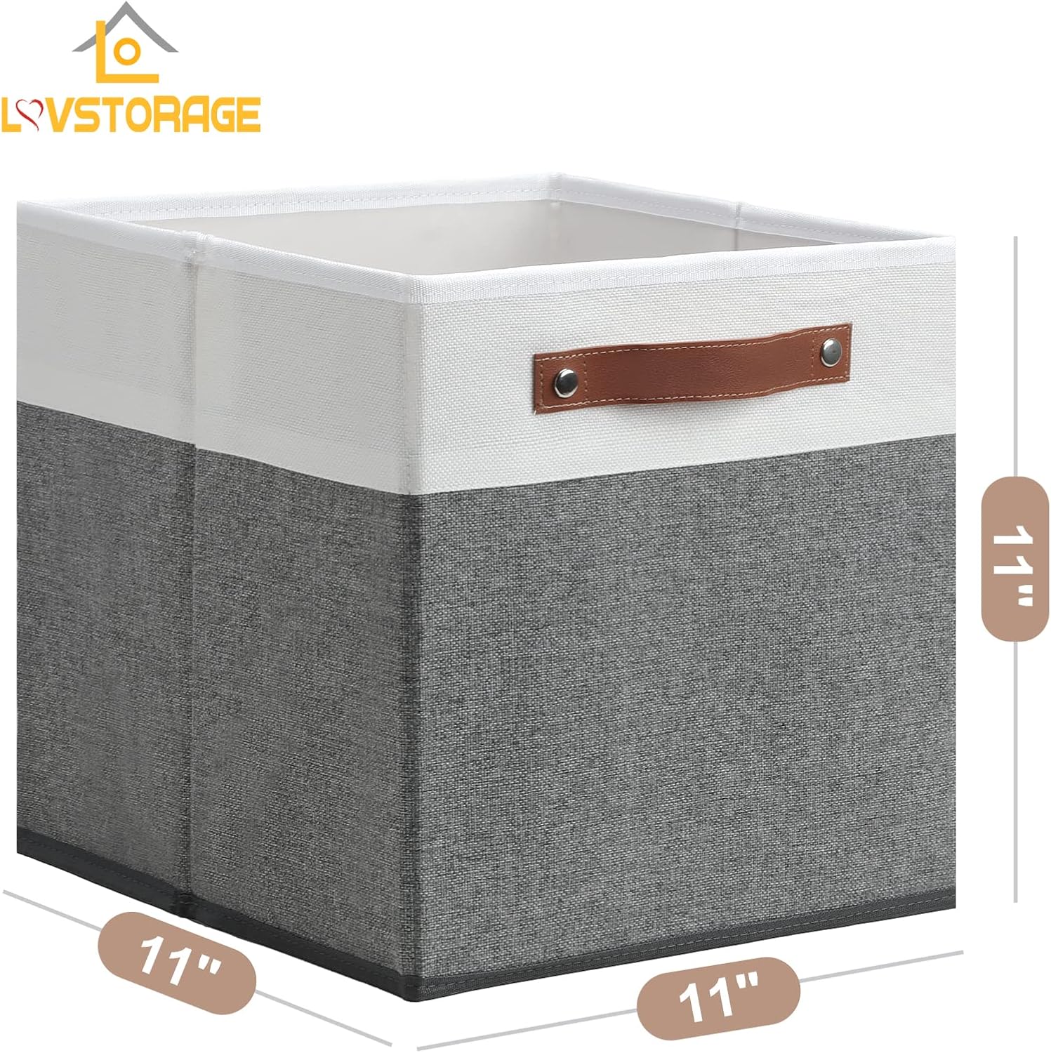 Cubos de almacenamiento de 11 x 11 pulgadas, paquete de 4 cubos de almacenamiento plegables para armario y caja de almacenamiento para ropa,