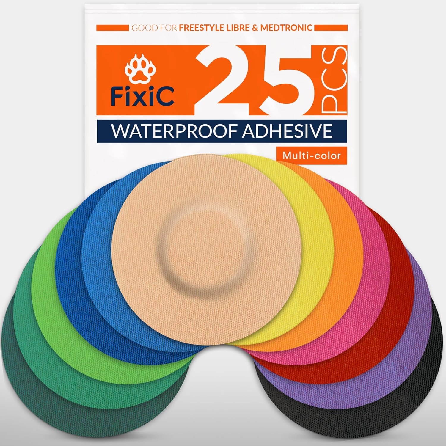 Fixi – Fundas para sensores de 3 12 pulgadas, vendajes adhesivos perfectos para Libra 1, 2, 3 – Enlite – Guardian – Parches adhesivos impermeables –
