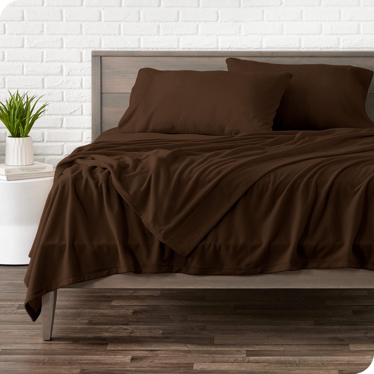 Bare Home Juego de sábanas de forro polar súper suave, tamaño Queen, forro polar de felpa extra, sábanas de cama sin pelusas, calidez acogedora para