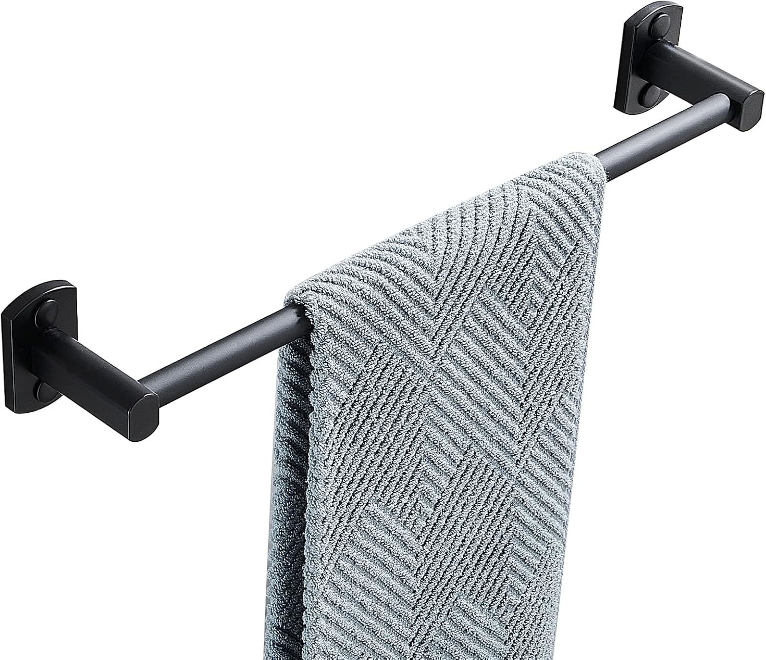 Toallero negro, toallero de mano para baño, colgador de toallas montado en la pared, soporte para toallas de baño de cocina, barra de toalla de