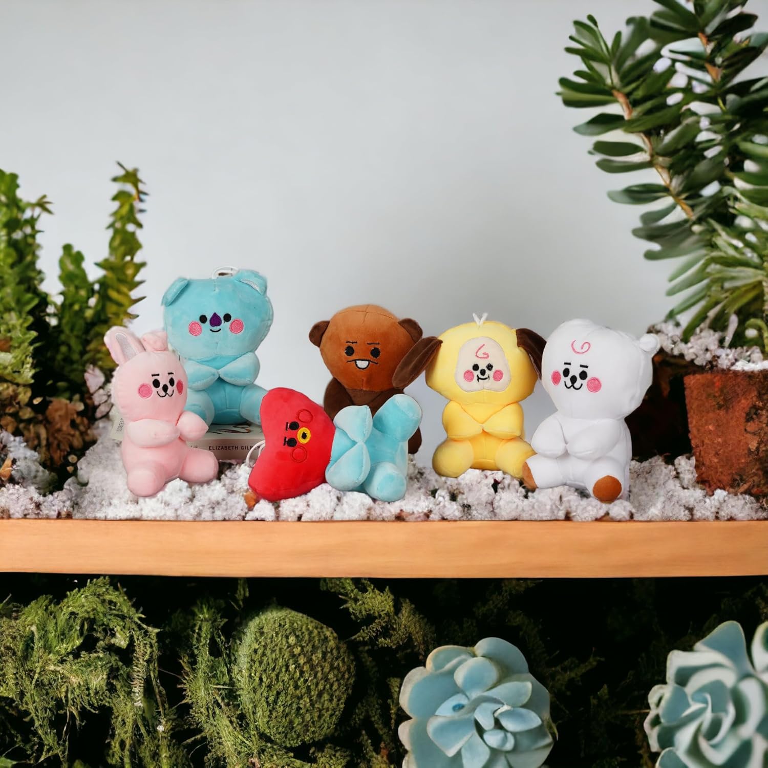 BTS Bt21 – Paquete de 6 juguetes de peluche, adorables peluches para fanáticos de todas las edades, juego completo coleccionable con tus miembros