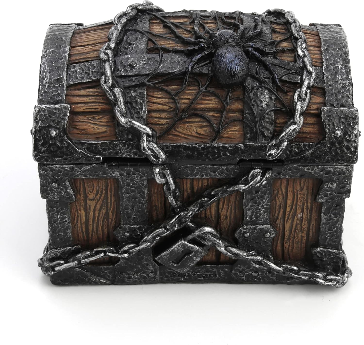 Veronese Design Caja de baratija pintada a mano de resina secreta de araña de telaraña de 3 18″