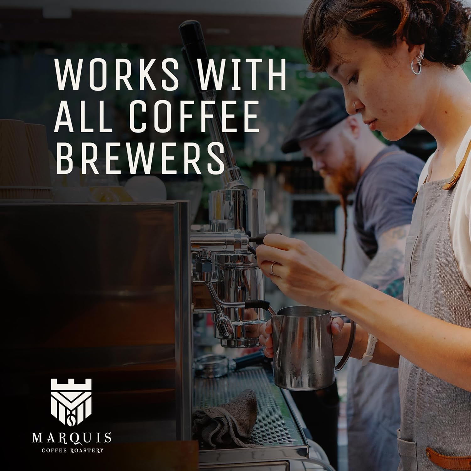 Marquis – Café molido tostado francés, mezcla rica y audaz de café molido colombiano y guatemalteco, café tostado oscuro fresco y ahumado, café