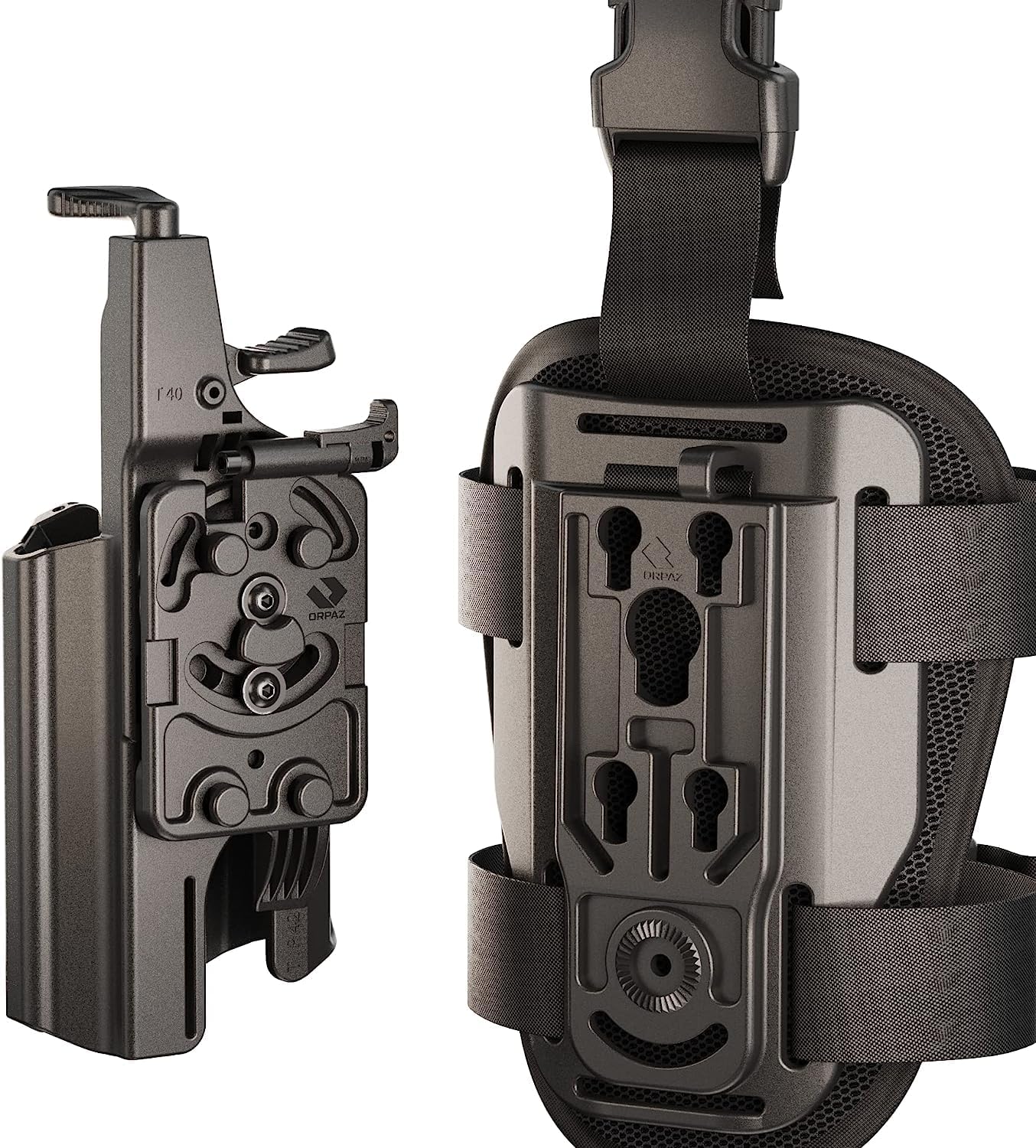 Orpaz T40 – Funda ajustable y modular Canik TP9 compatible con soporte OWB Canik TP9 con luzláservistaóptica, asegurará tu pistola con una