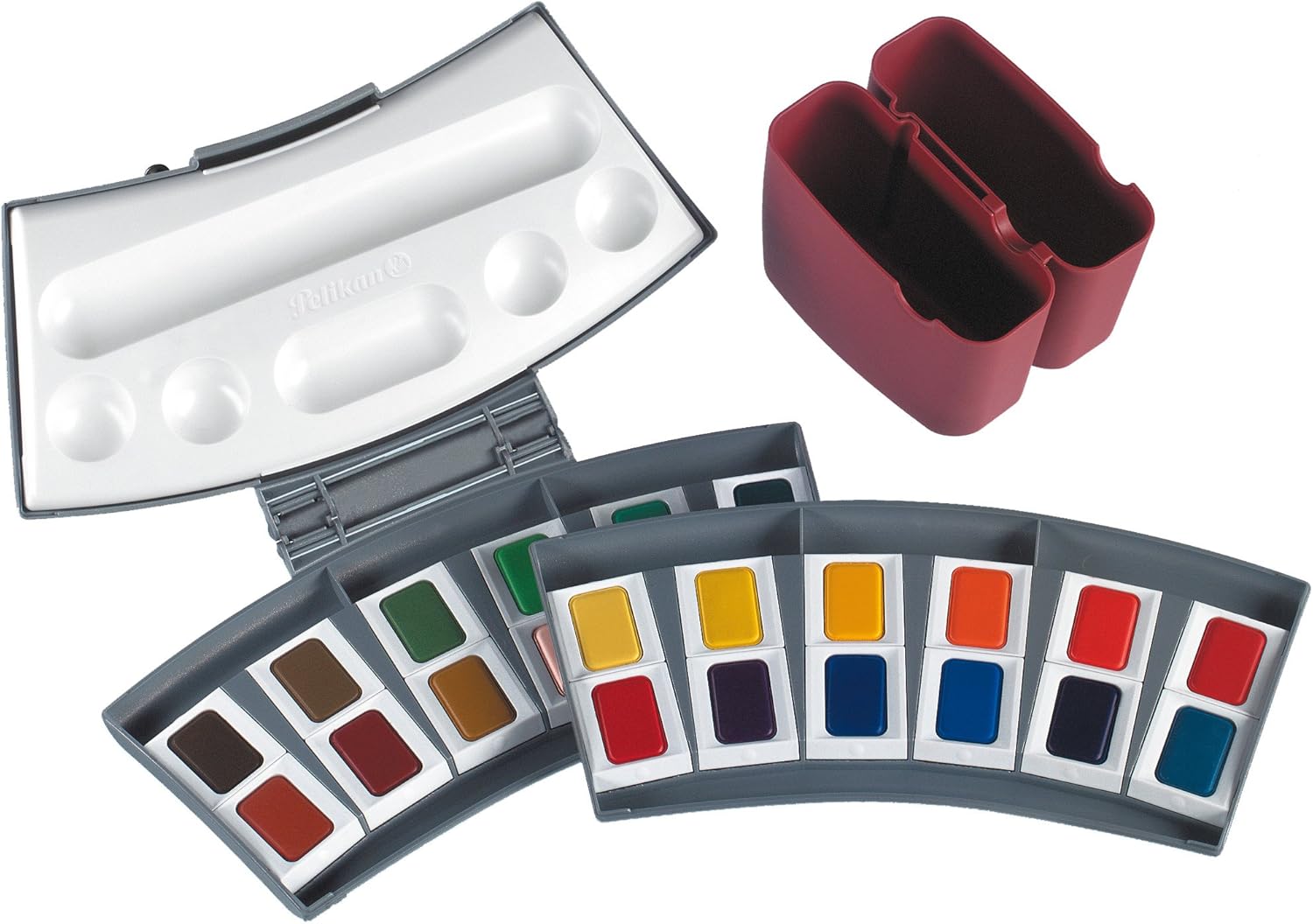 Pelikan Juego de pintura de acuarela transparente, 24 colores (721894)