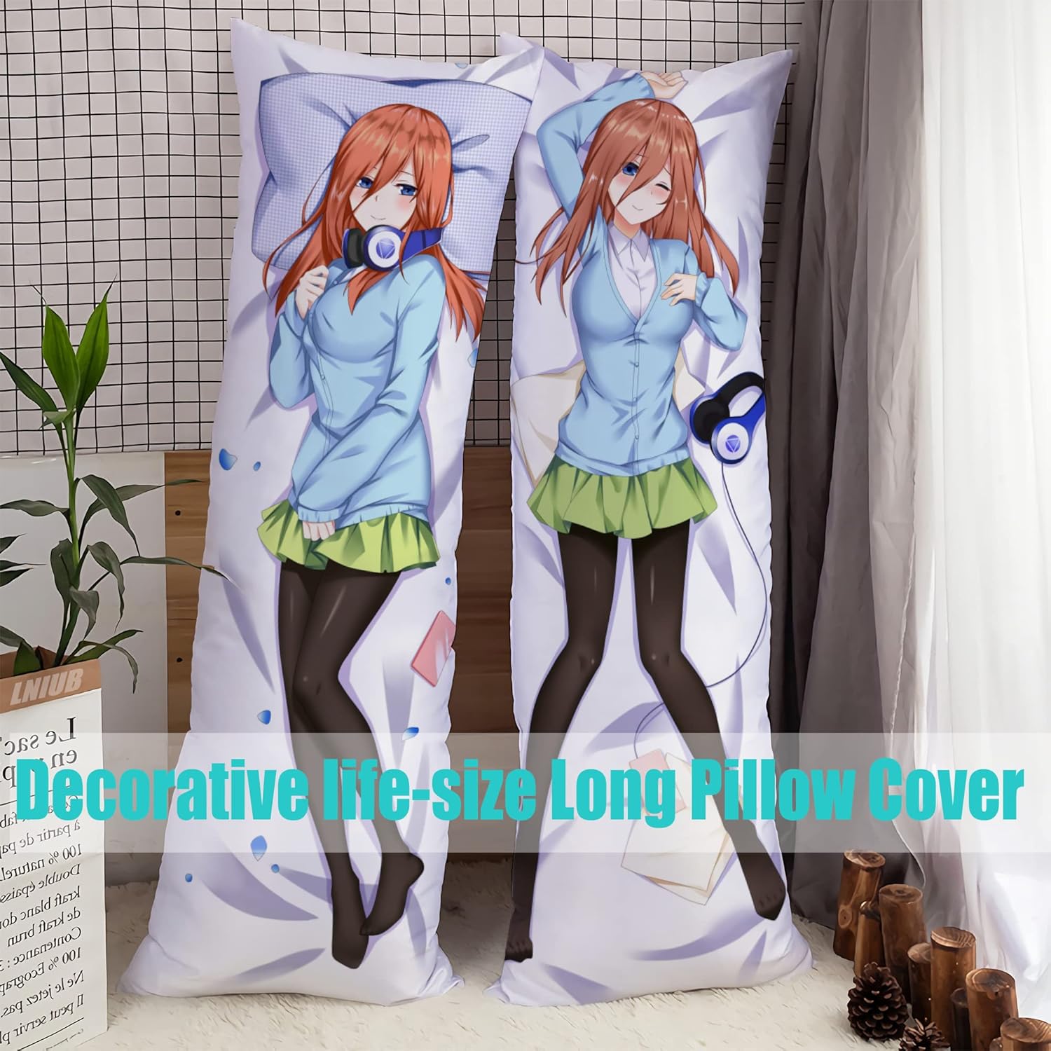 Anime The Quintessential Quintuplets Funda de almohada impresa de doble cara Comic Nakano Miku Waifu Hugging Body Pillow Case Regalo para Otaku