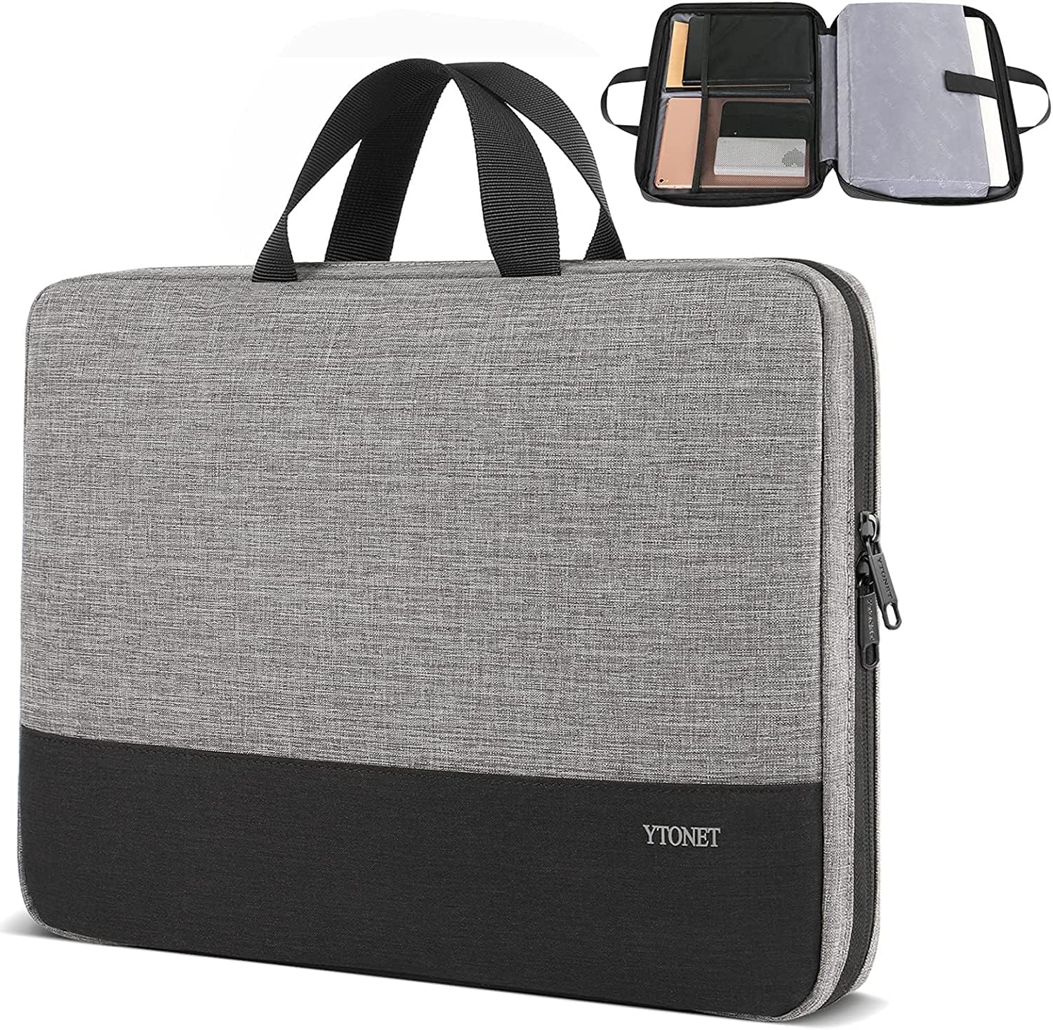 Ytonet Funda para laptop de 17 a 17.3 pulgadas, funda delgada resistente al agua TSA para laptop con asa, funda protectora duradera compatible con
