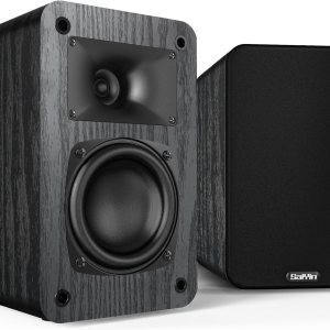 Saiyin Altavoces pasivos para estantería estéreo de escritorio o sonido envolvente de cine en casa, woofer de 3.5 pulgadas con tweeter de bocina, Saiyin Altavoces pasivos para estantería estéreo de escritorio o sonido envolvente de cine en casa, woofer de 3.5 pulgadas con tweeter de bocina,