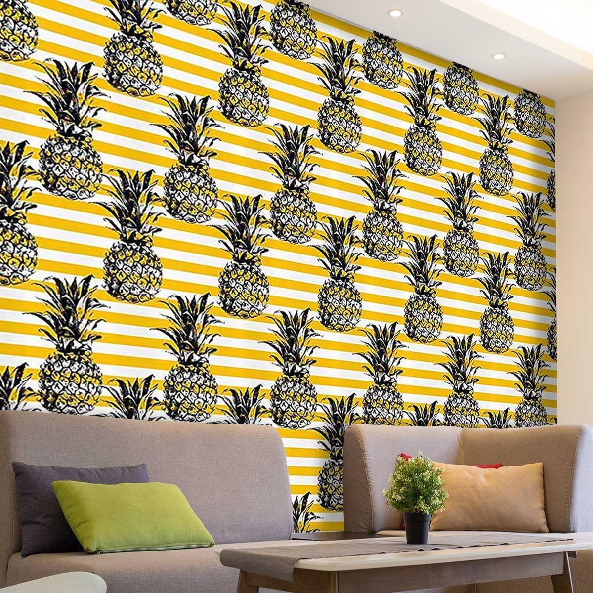Papel de contacto, colección de decoración de piña para despegar y pegar, personaliza papel de paredes, paneles decorativos, no necesita pegamento