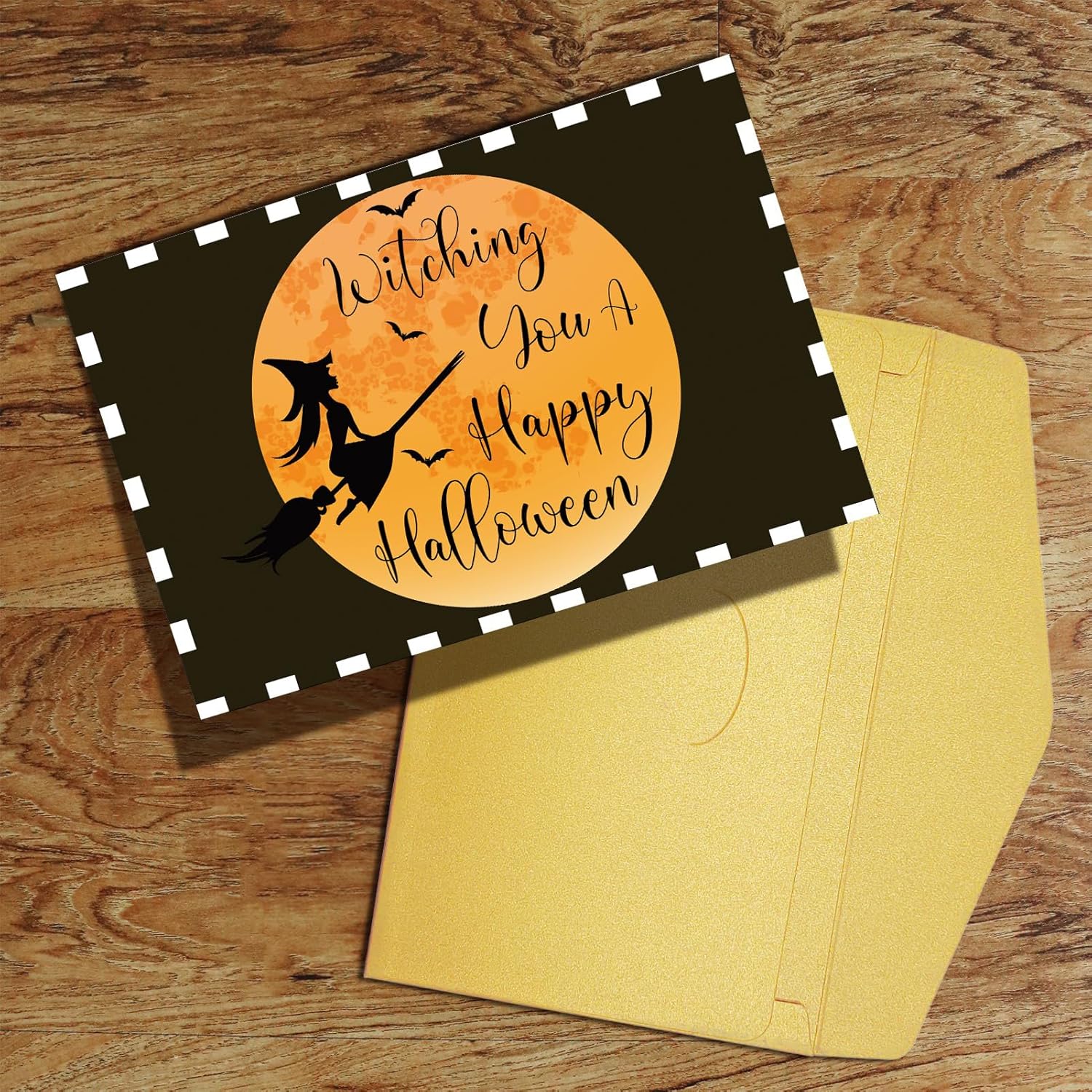 Qiliji Divertida tarjeta de Halloween para él, tarjeta de Halloween de bruja, tarjeta de Halloween de mago, tarjeta de juego de palabras de