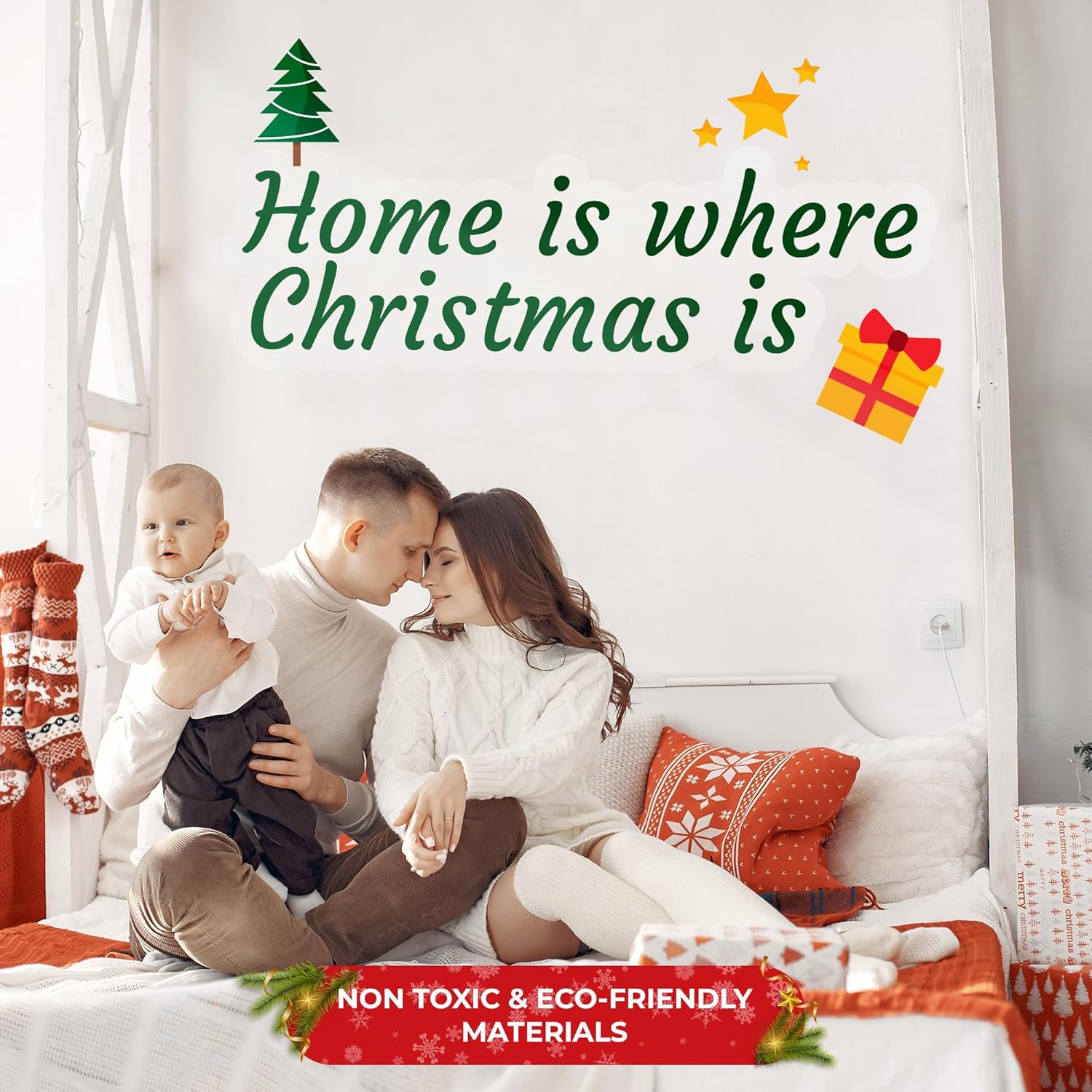 Crea tu propio texto de Navidad para decoraciones de Navidad en interiores  Calcomanía de decoración de Navidad del Grinch  Decoración navideña para