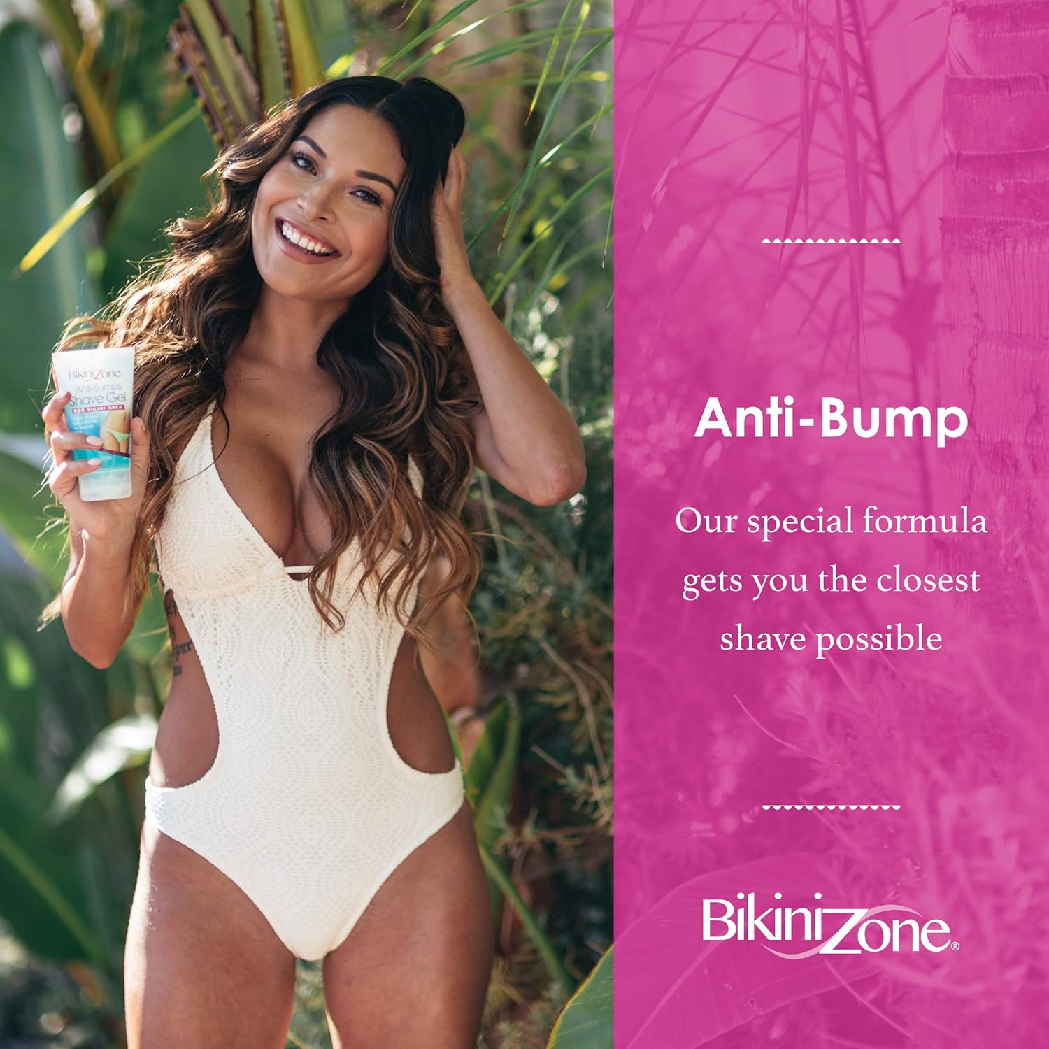 Bikini Zone Gel de afeitado antigolpes, afeitado cercano sin golpes, irritación o pelos encarnados, recomendado por dermatólogos, crema de afeitar