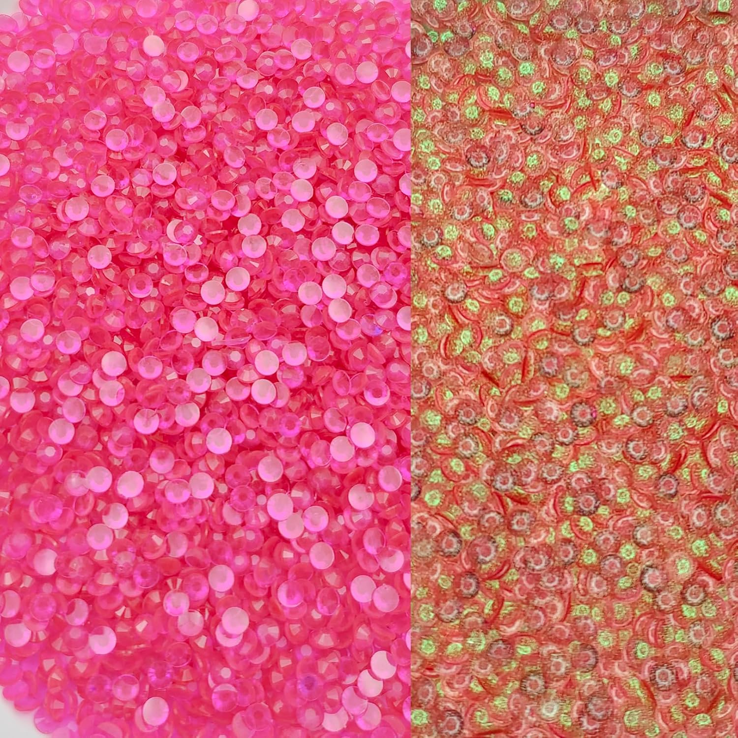 8000 diamantes de imitación de resina de 0.118 pulgadas con parte trasera plana, transparentes que brillan en la oscuridad, para manualidades,