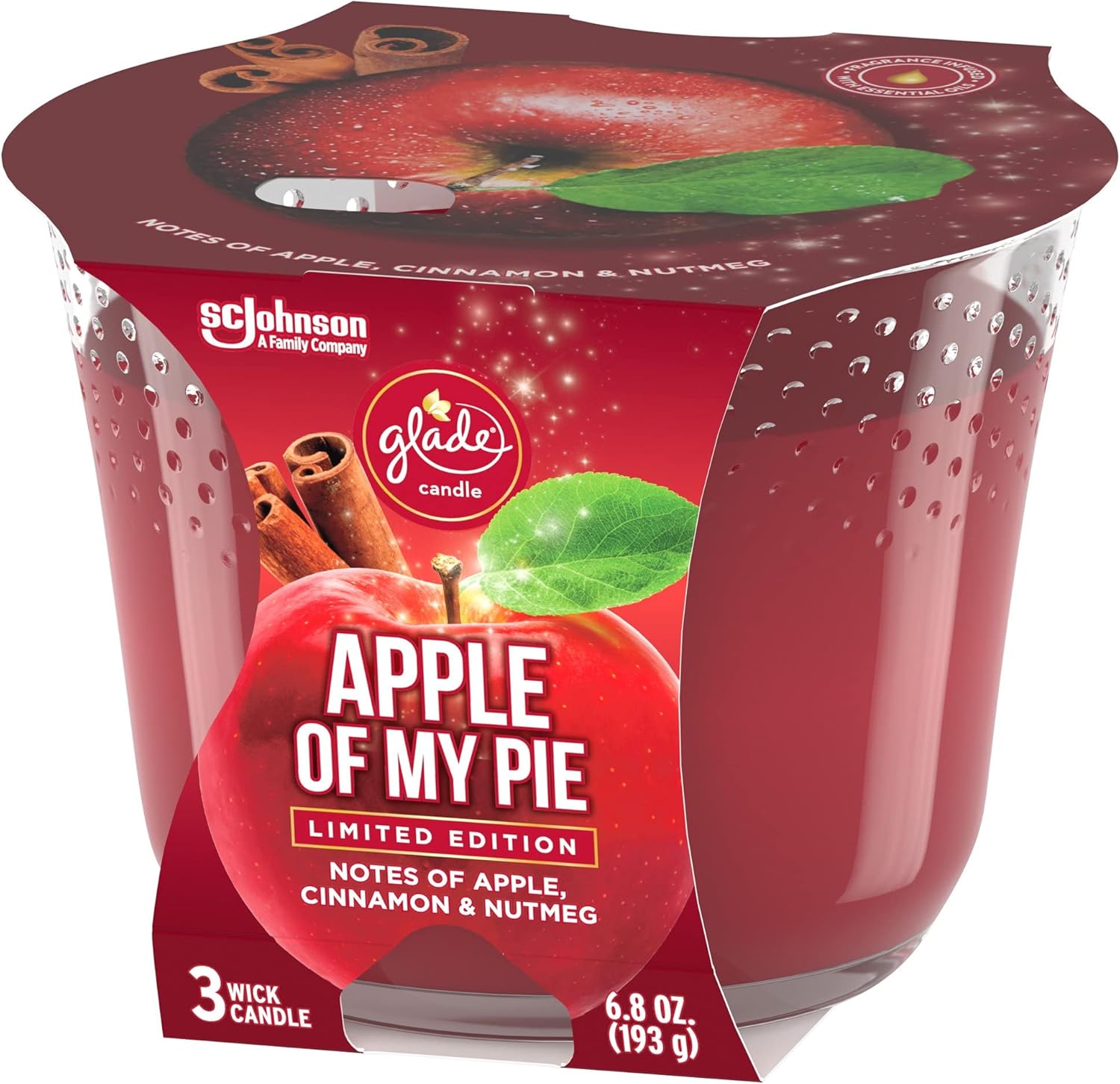 Glade Candle, Apple of My Pie 6.8 onzas (paquete de 2)