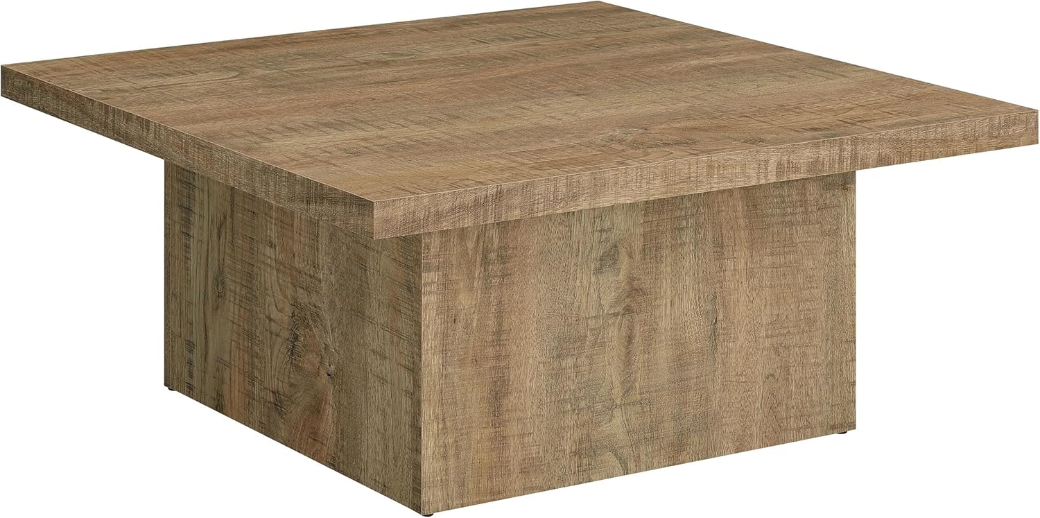 Coaster Home Furnishings Zetta Mesa de centro cuadrada de madera de ingeniería Mango