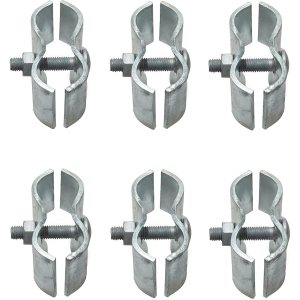 Juego de 10 abrazaderas de panel de valla de eslabones de cadena de 1-38 “abrazadera de panel de perrera para marco de panel de tubo redondo Juego de 10 abrazaderas de panel de valla de eslabones de cadena de 1-38 “abrazadera de panel de perrera para marco de panel de tubo redondo