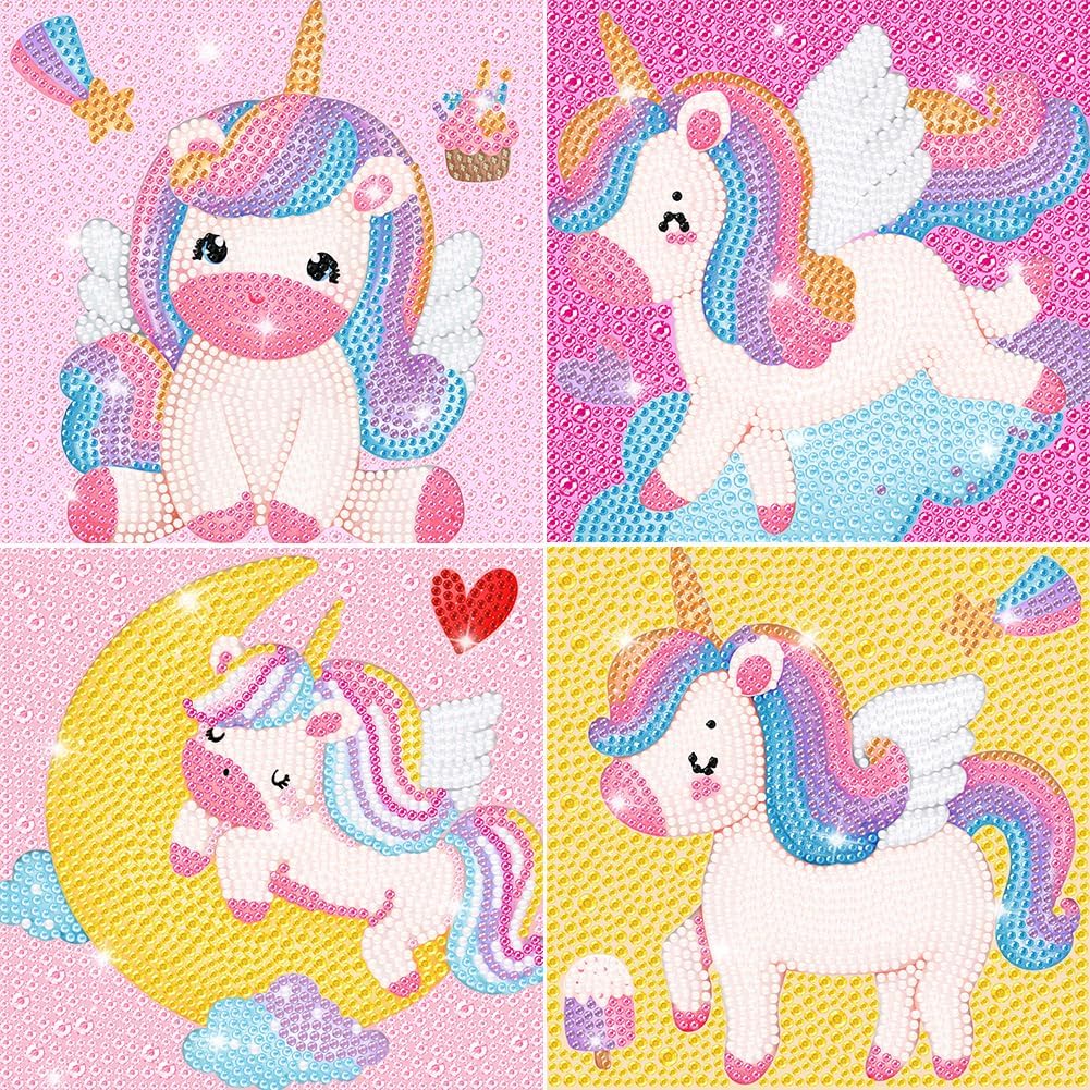ForPeak Arte de diamantes para niños, artes y manualidades para niños de 8 a 12 años, pintura de gemas de taladro completo de mosaico por números,