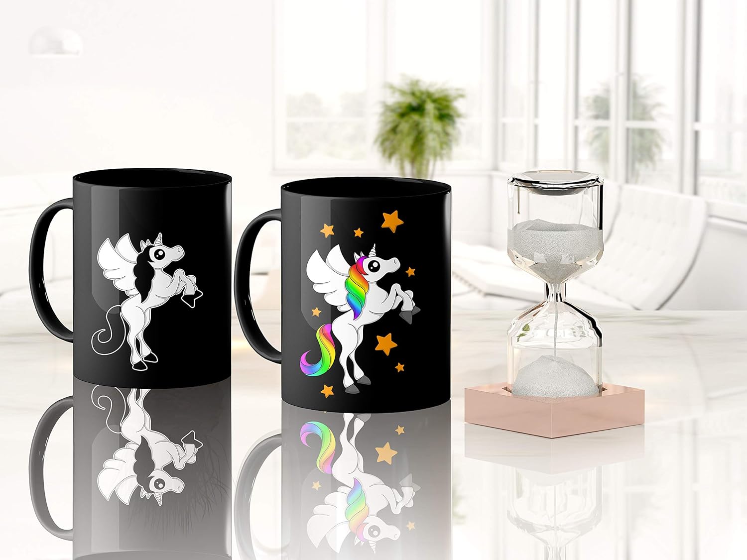 Taza sensible al calor  Taza de café que cambia de color  Taza de café divertida  Preciosa taza de lindas caricaturas  Gran taza para el día del