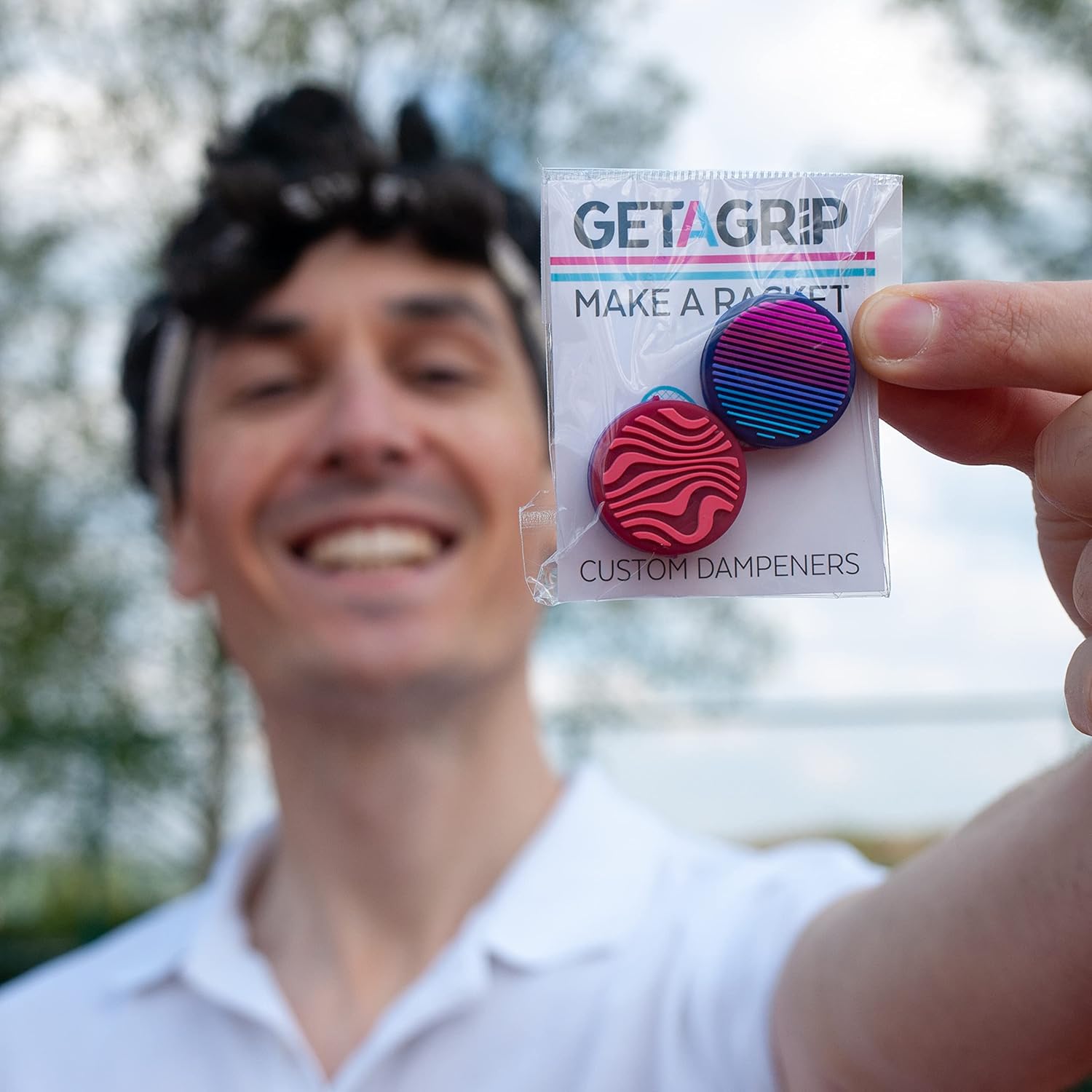 Cinta de agarre de raqueta de tenis personalizada – Overgrips de tenis antideslizantesde secado rápido – Agarre precortado de raqueta de bádminton