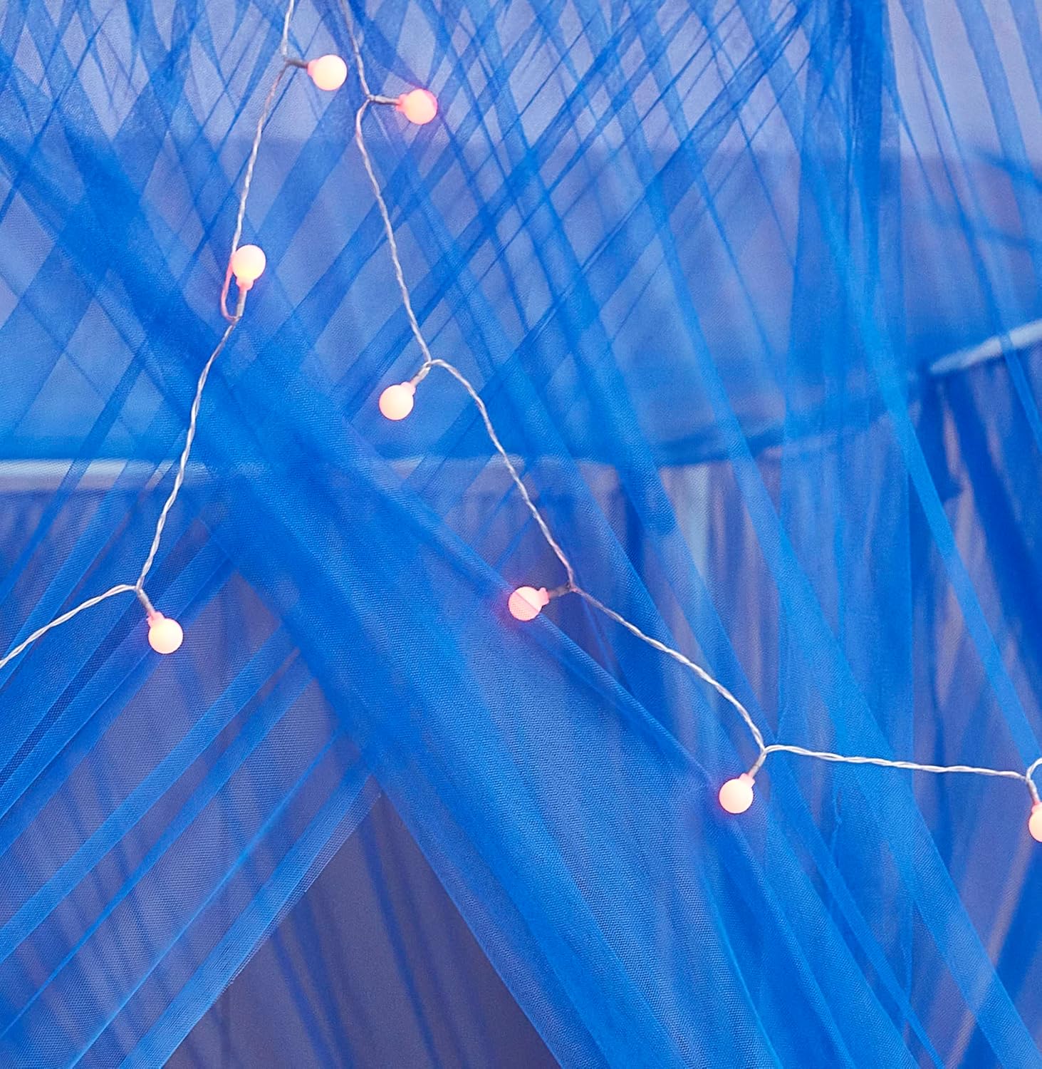 Mengersi Mosquitera para cama, cortinas de cama con dosel, cortinas de cama elegantes, cortinas de malla para decoración de dormitorio (azul, King)