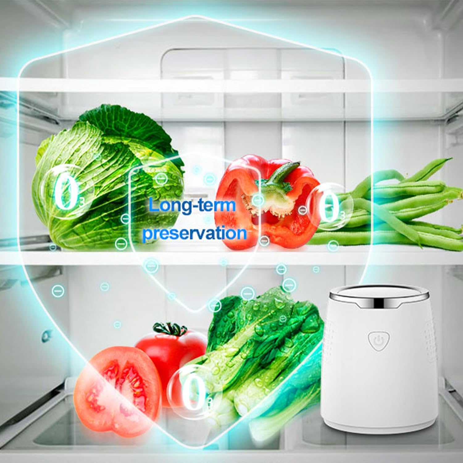 Eliminador de olores para nevera, eliminador de olores de arena para gatos, generador de ozono recargable por USB, desodorante de refrigerador,