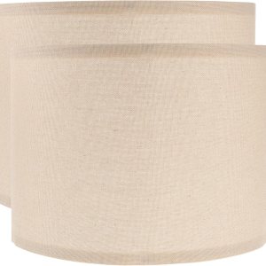 Beaupretty Lámparas Sombras 2 unids Lámpara de Mesa Pantalla de Tela de Lino Cubierta de Luz de Reemplazo de Tambor Pantalla para Lámpara de Pie Beaupretty Lámparas Sombras 2 unids Lámpara de Mesa Pantalla de Tela de Lino Cubierta de Luz de Reemplazo de Tambor Pantalla para Lámpara de Pie