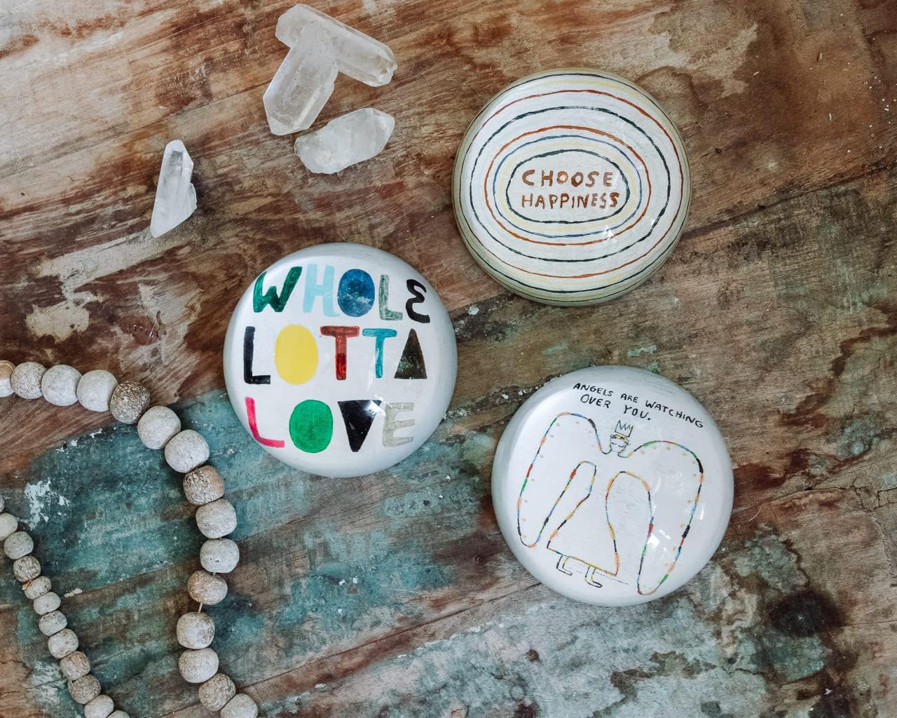 Sugarboo & Co. Elige el pisapapeles Happiness – 4 x 4 pulgadas