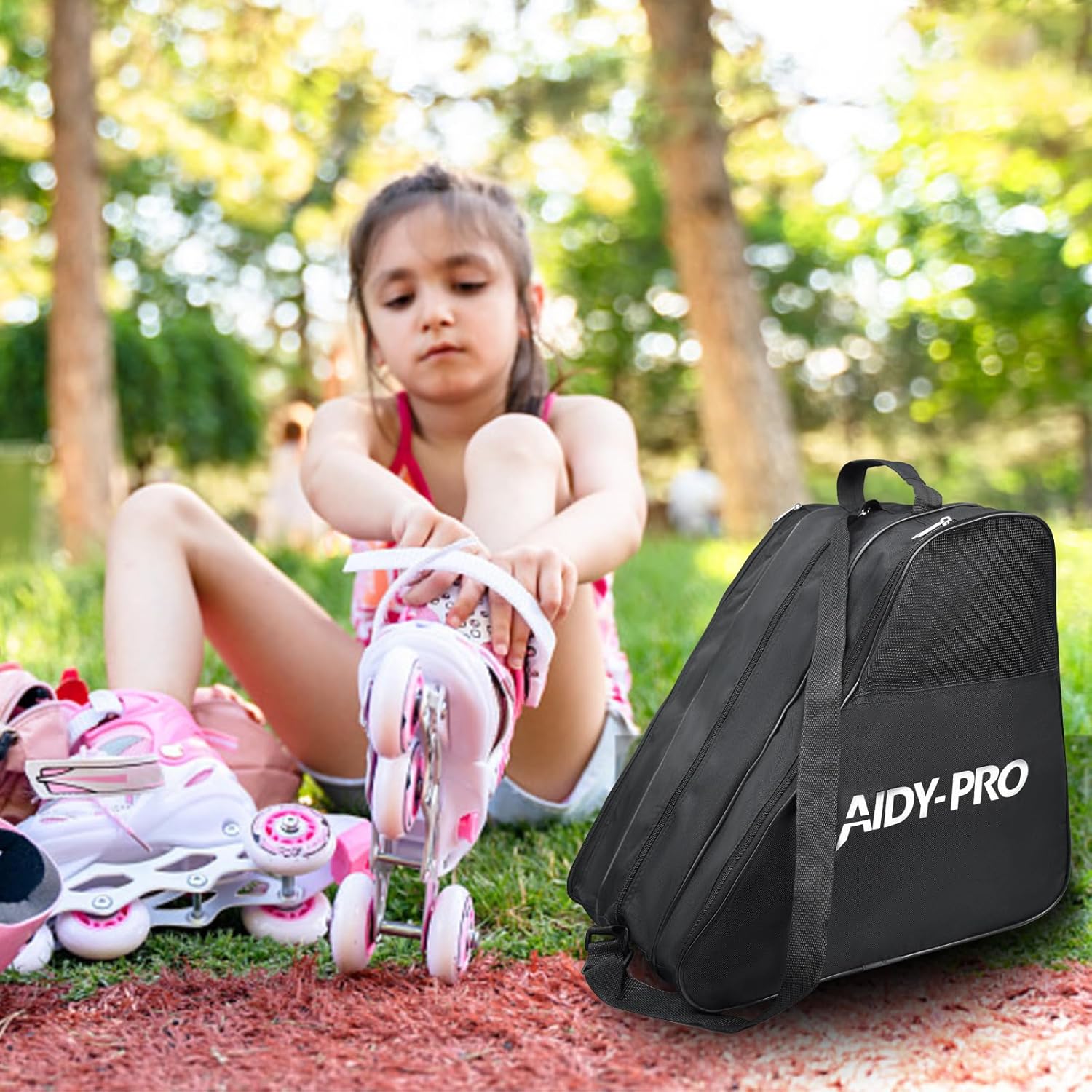AIDY-PRO Roller Skates Bag Roller Blade bag Ice Skate Bag Roller Skate Bags for Quad Skates Figure Skating Inline Skate Bag