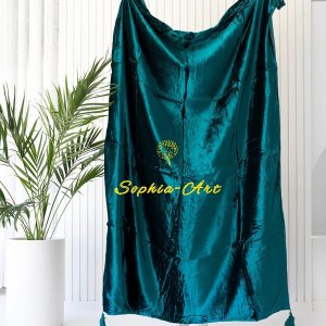 Sophia-Art Manta de terciopelo triturado de lujo con borlas, para sofá o cama, manta suave, bohemia y cálida, acogedora y ligera para mascotas (50 x Sophia-Art Manta de terciopelo triturado de lujo con borlas, para sofá o cama, manta suave, bohemia y cálida, acogedora y ligera para mascotas (50 x