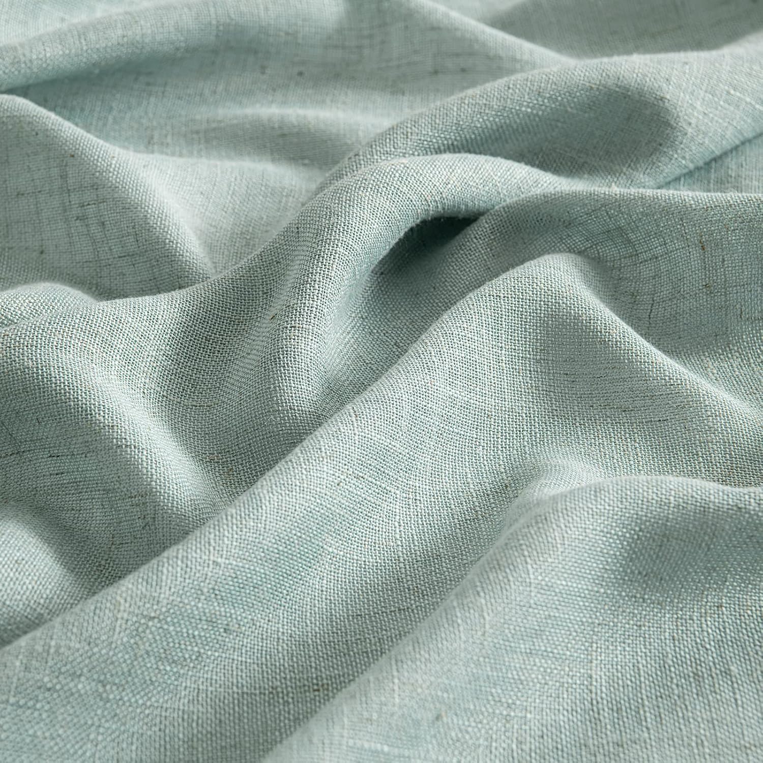 MIULEE Cortinas de lino aguamarina de 72 pulgadas de largo para dormitorio, sala de estar, cortinas de ventana con textura de lino suave y grueso,