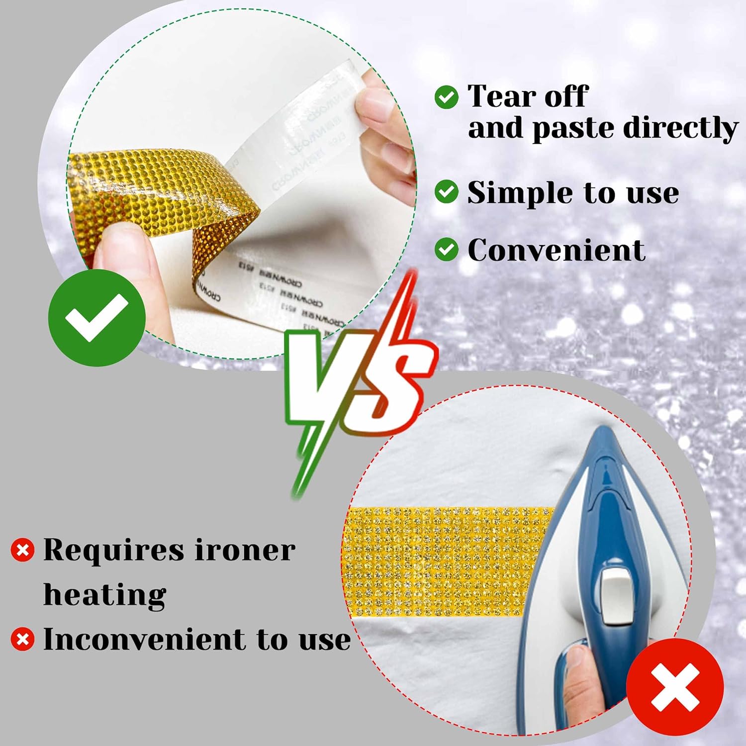 Cinta adhesiva de diamantes de imitación para manualidades, rollo de tiras de diamantes de imitación para decoración, manualidades, envoltura de
