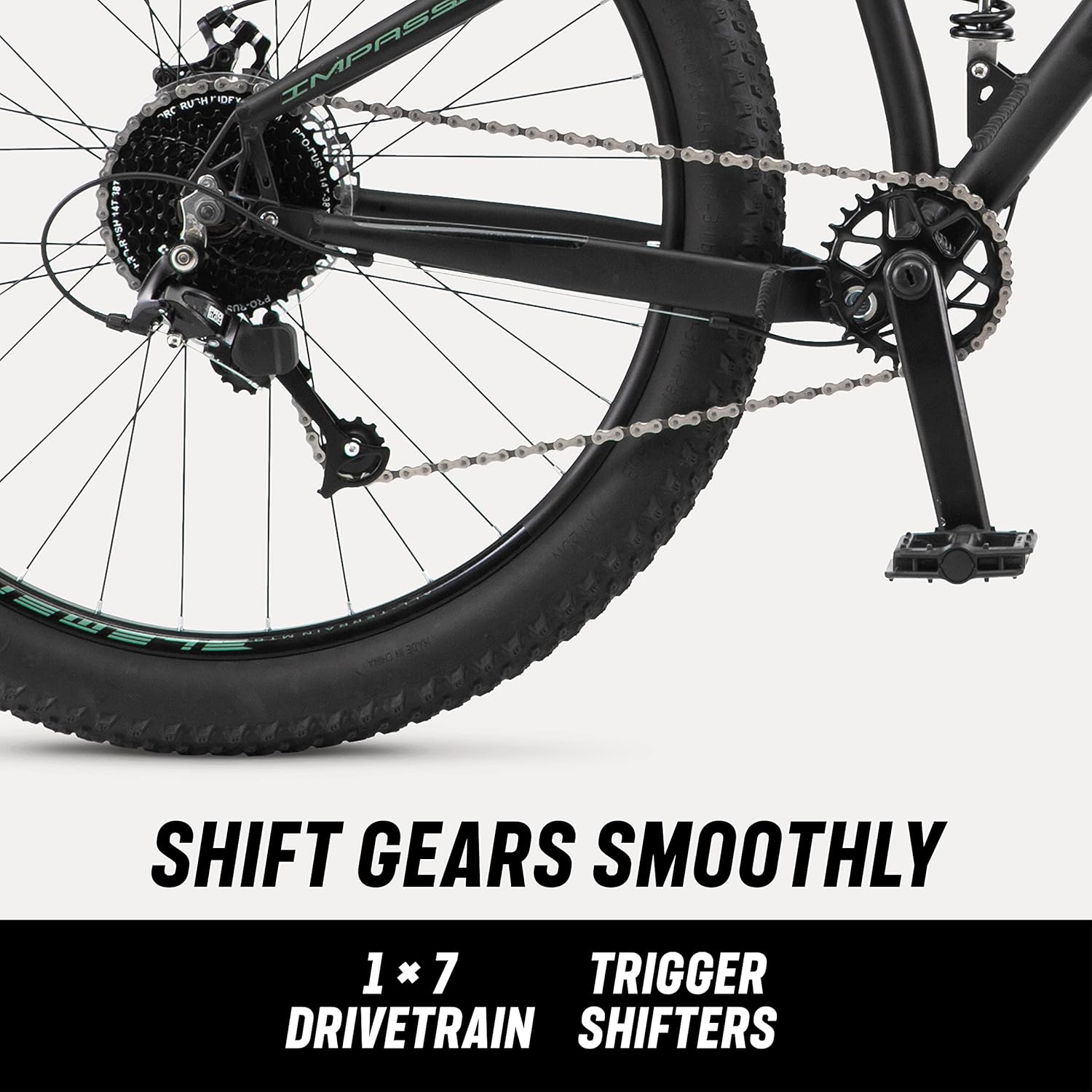 Mongoose Impasse – Bicicleta de montaña para adultos, hombres y mujeres, ruedas de 27.5 o 29 pulgadas, marco de aluminio, suspensión completa,