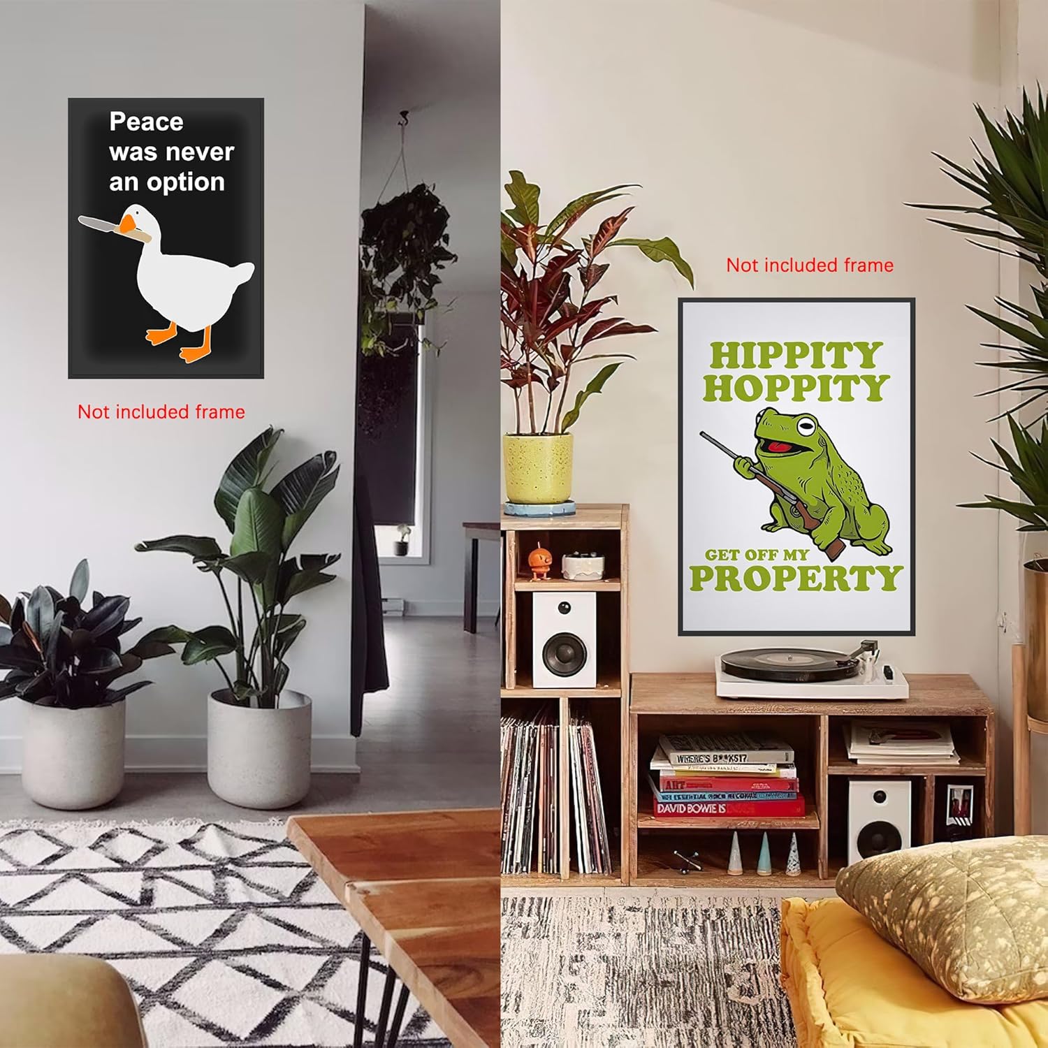 Pounchi Divertidos pósteres de pared con memes (8 piezas) de 11.4 x 16.5 pulgadas, versión sin marco, póster de impresión HD para niños, decoración
