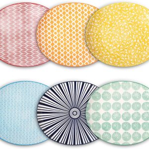 Selamica Platos de cena ovalados poco profundos de porcelana, platos curvados de ensalada de postre de 8 pulgadas, aptos para microondas, Selamica Platos de cena ovalados poco profundos de porcelana, platos curvados de ensalada de postre de 8 pulgadas, aptos para microondas,