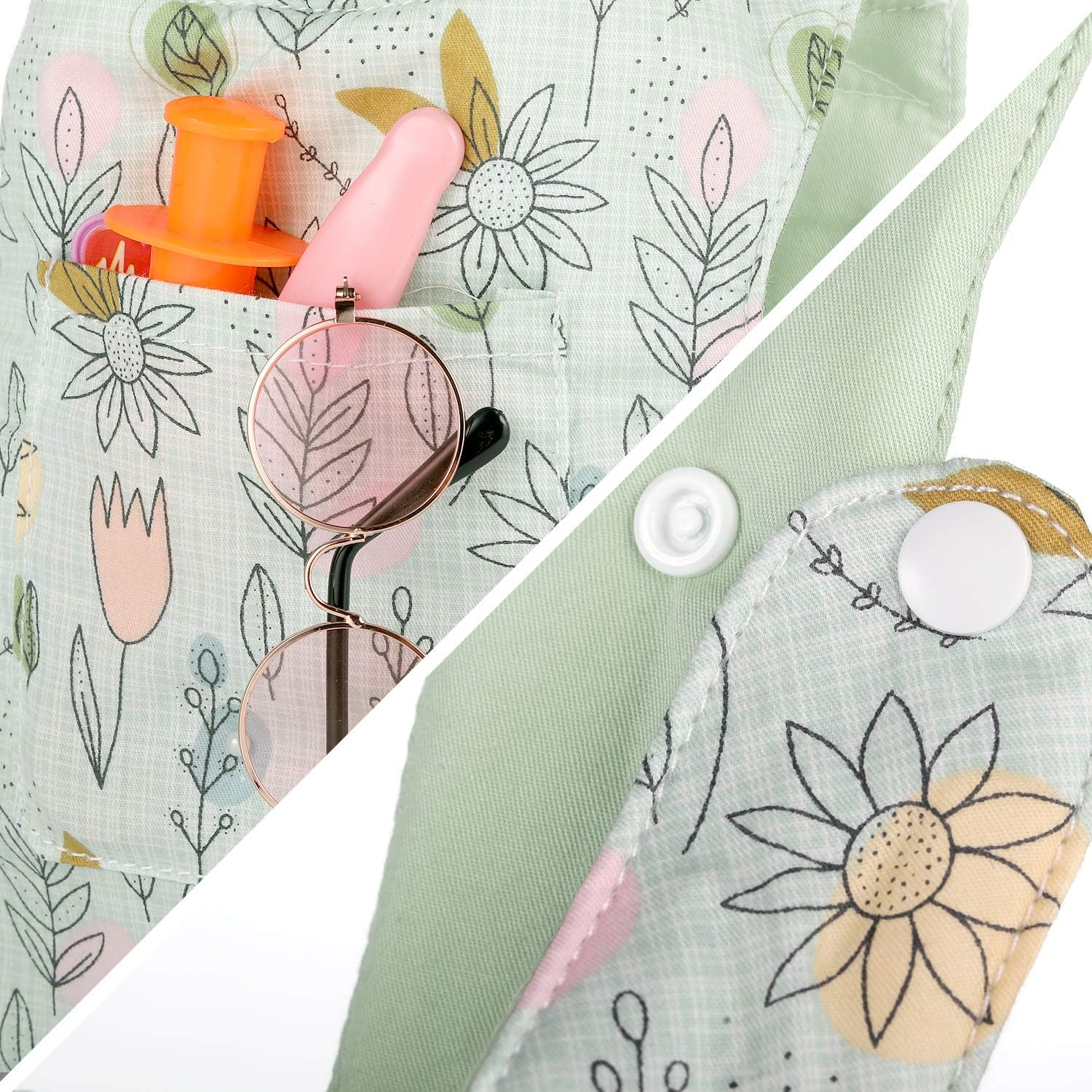 GAGAKU Portabebés de muñeca portador de muñeca accesorio de peluche con correas ajustables para niños – Verde (girasol)