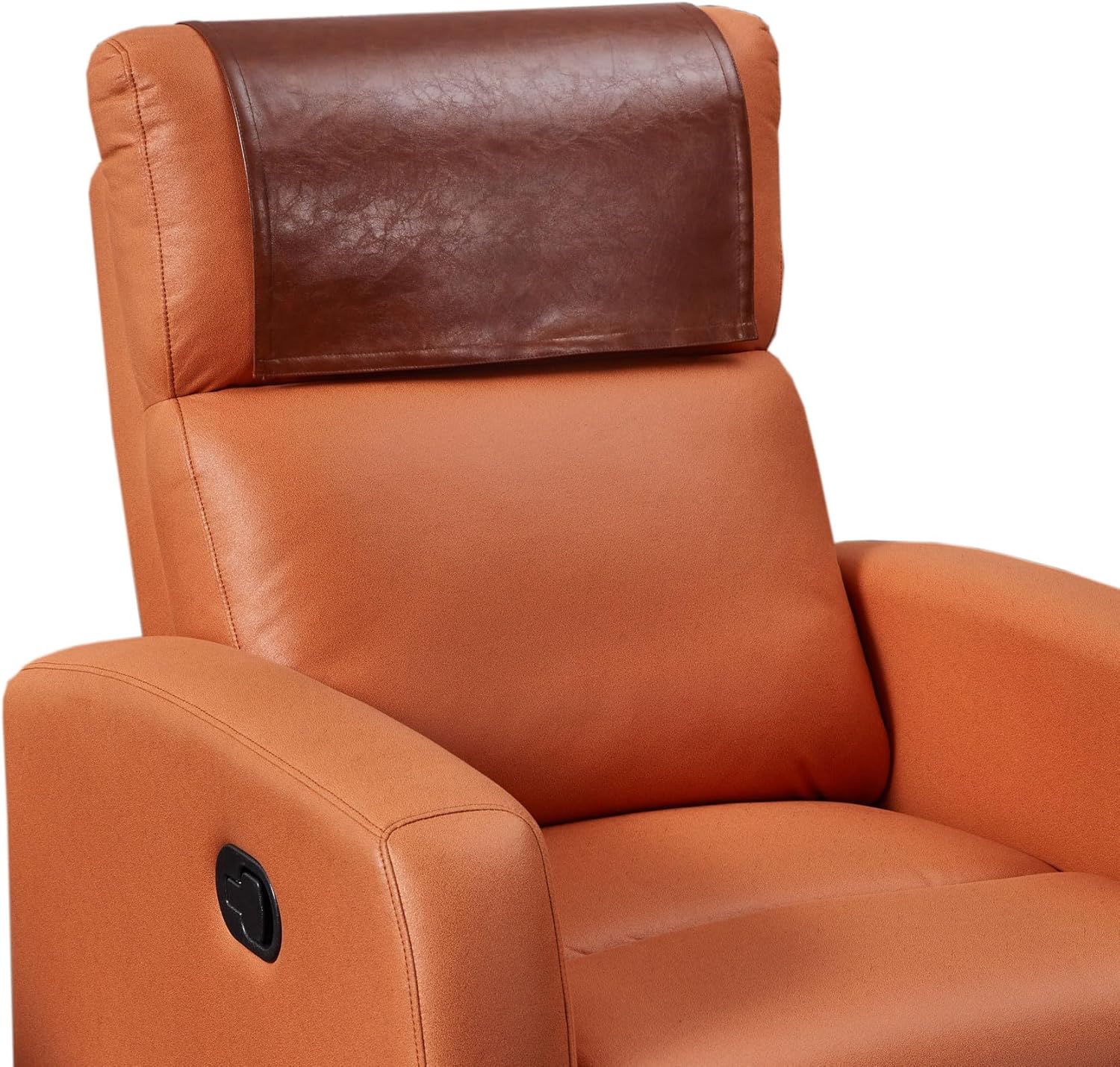 MINJIATEX Fundas para reposacabezas reclinable, fundas protectoras lavables y antideslizantes de piel sintética para reposacabezas para silla