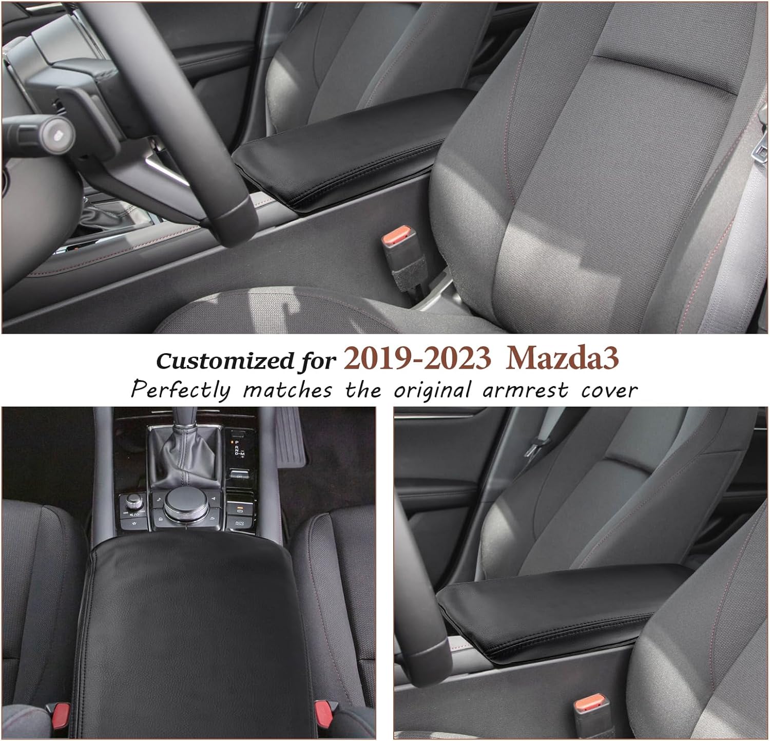 Funda para consola central Mazda3 2019, 2020, 2021, 2022, 2023, 2024, Mazda 3, Mazda3, funda para consola central 2023 2024, almohadilla para