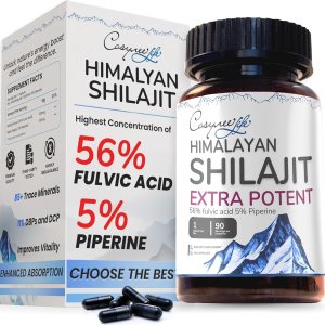 SHILAJIT – Himalaya puro, natural, orgánico, 90 unidades, 5% piperina, 56% ácido FULVIC para máxima potencia, más de 85 oligominerales, metabolismo, SHILAJIT – Himalaya puro, natural, orgánico, 90 unidades, 5% piperina, 56% ácido FULVIC para máxima potencia, más de 85 oligominerales, metabolismo,
