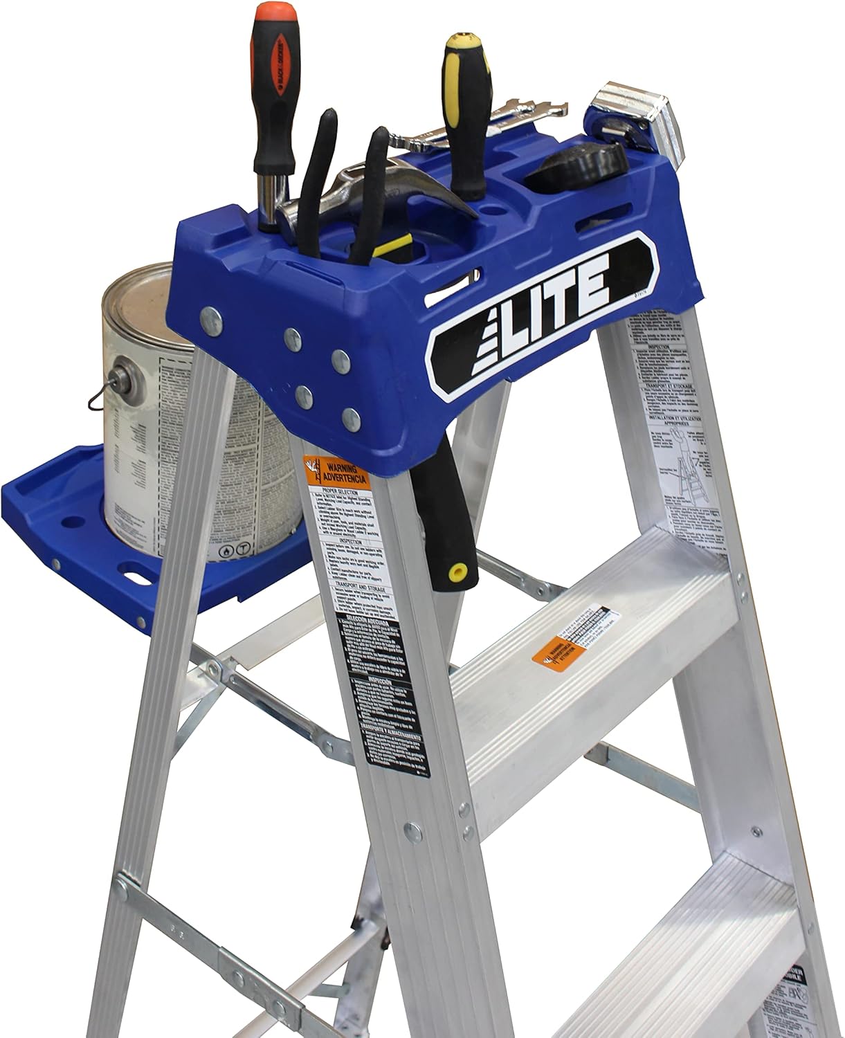 LITE Escalera de aluminio de 8 pies, capacidad de 250 libras, tipo I, LP-2111-08
