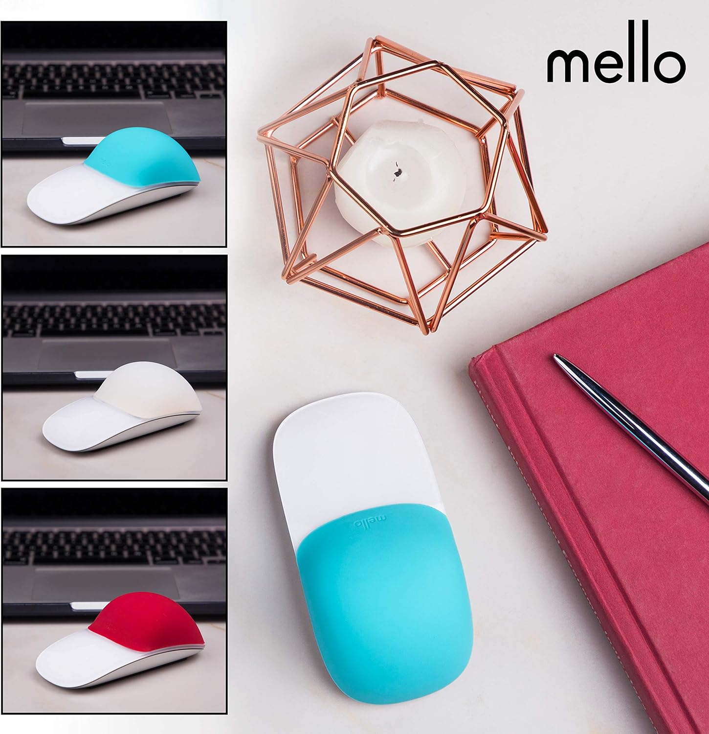 ELEMENTING Mello – Cojín de silicona compatible con Apple Magic Mouse 1 y 2 (rosa ultra caliente)