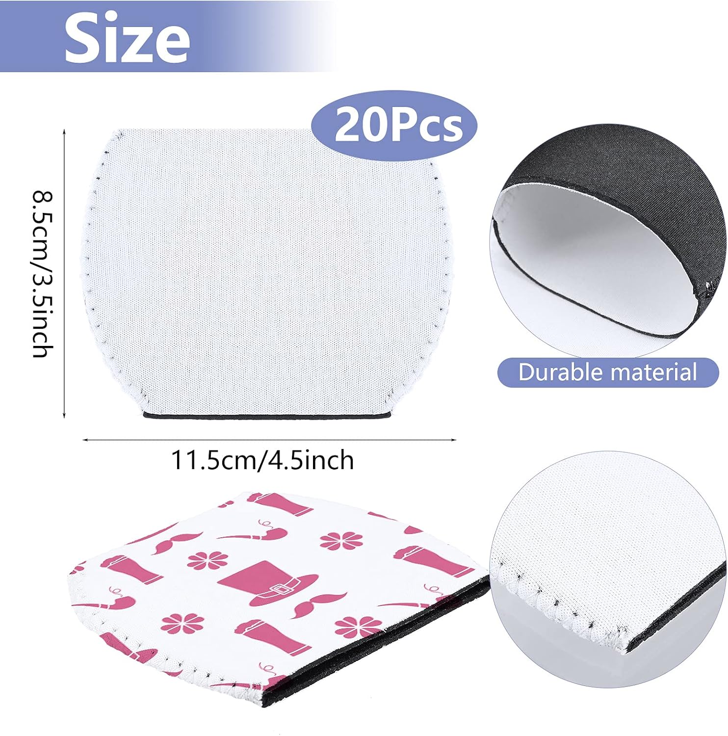 Patelai Funda aislante para copa de vino en blanco para suministros de adornos de copas de vino, 4.5 x 3.3 pulgadas