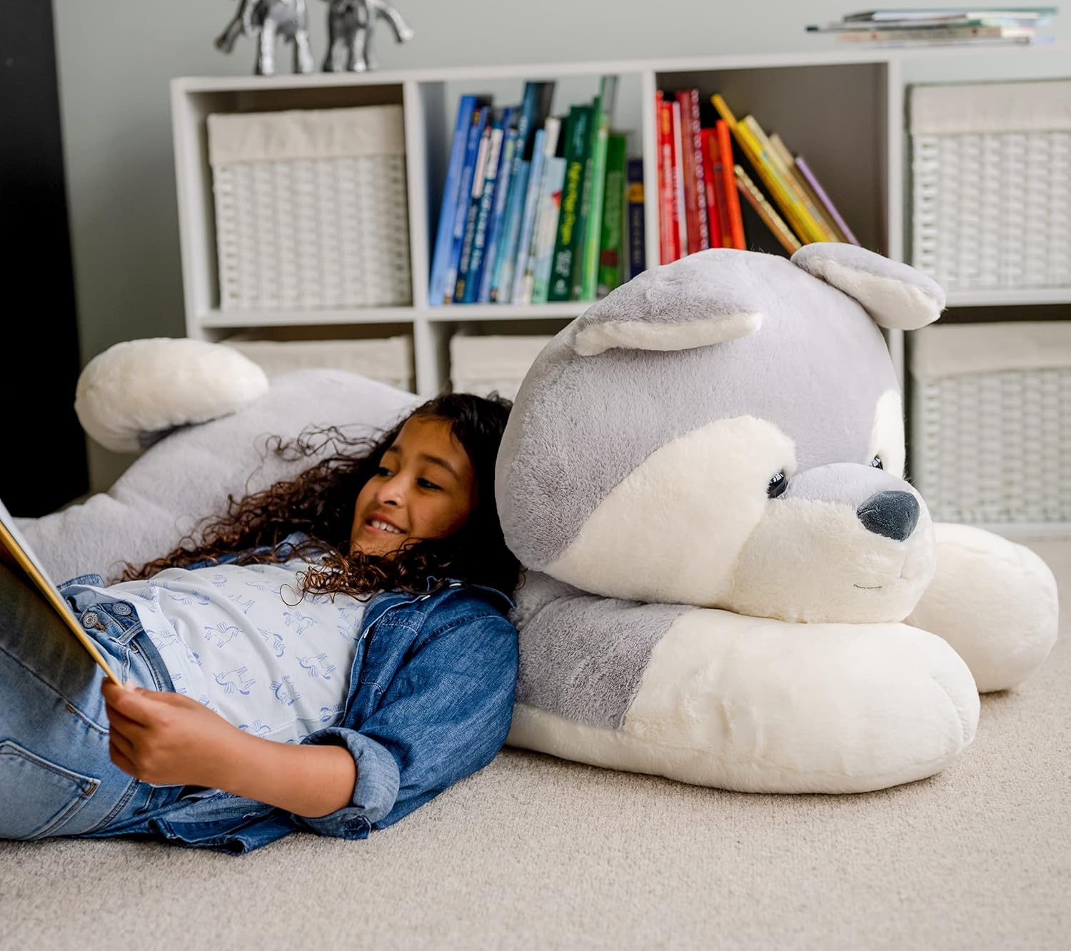 Animal Adventure, Sqoosh2Poof – Personaje de peluche gigante comprimido dentro de una caja pequeña, perro de 44 pulgadas