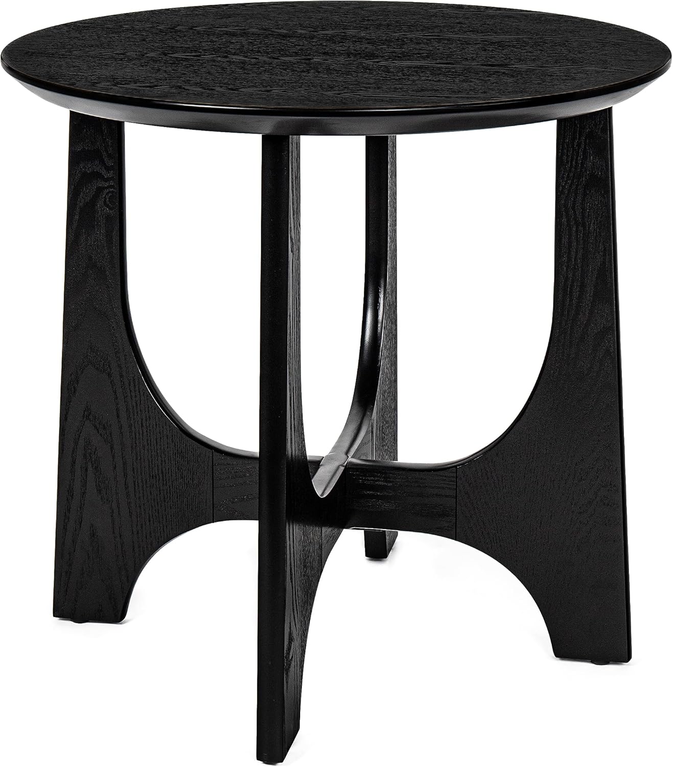 Moderna mesa auxiliar redonda de madera de 25 pulgadas, mesita de noche, mesa de noche, mesa de noche, mesa de noche para dormitorio, sala de estar,