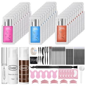 Lomansa Kit de levantamiento de pestañas y color, permanente de pestañas con colores marrones, tratamiento rápido de 15 minutos para resultados Lomansa Kit de levantamiento de pestañas y color, permanente de pestañas con colores marrones, tratamiento rápido de 15 minutos para resultados