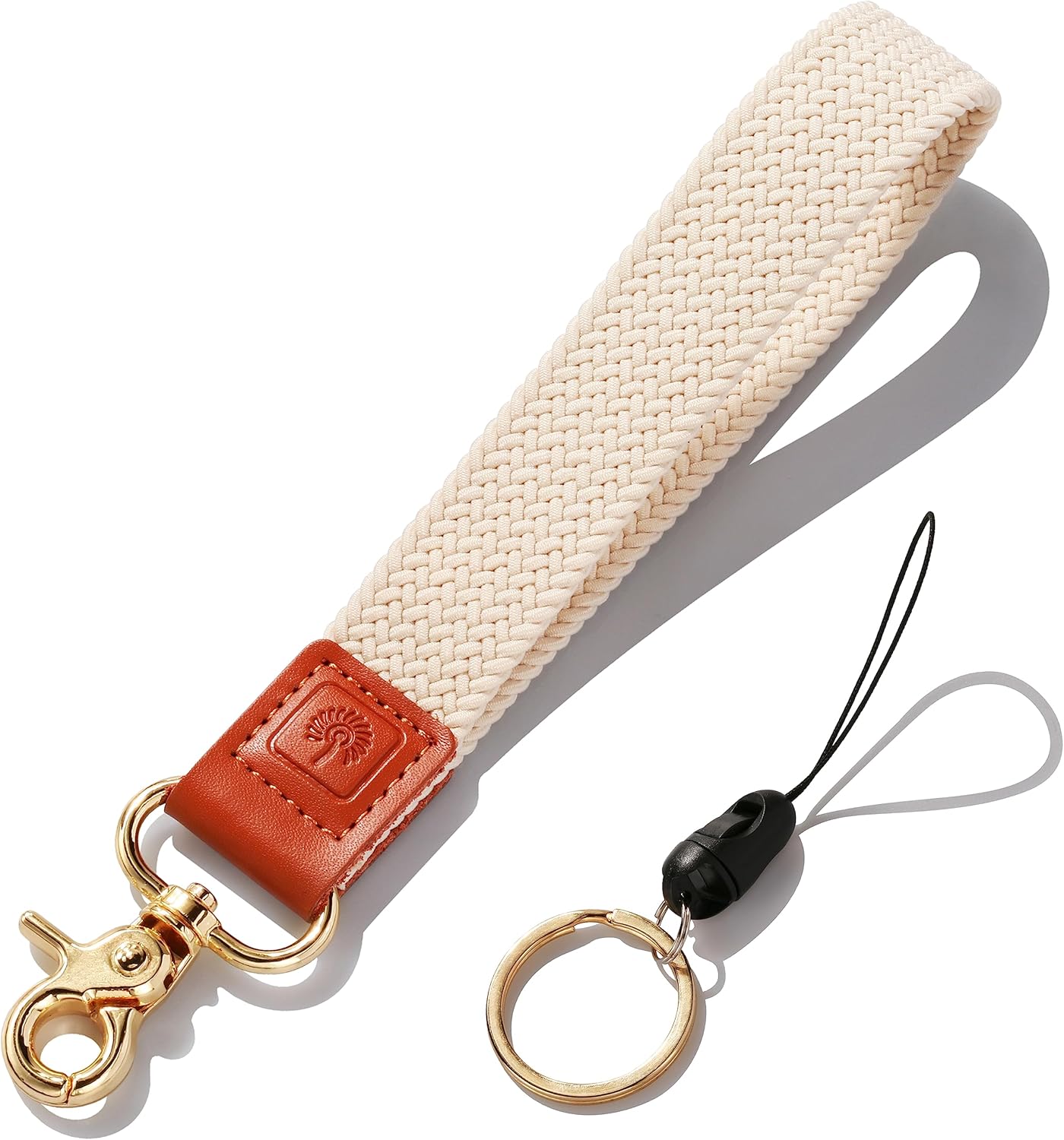 PikPok Mart Llavero de pulsera, cordón elástico para la muñeca para llaves, correa trenzada elástica para llaveros, soporte para billetera de