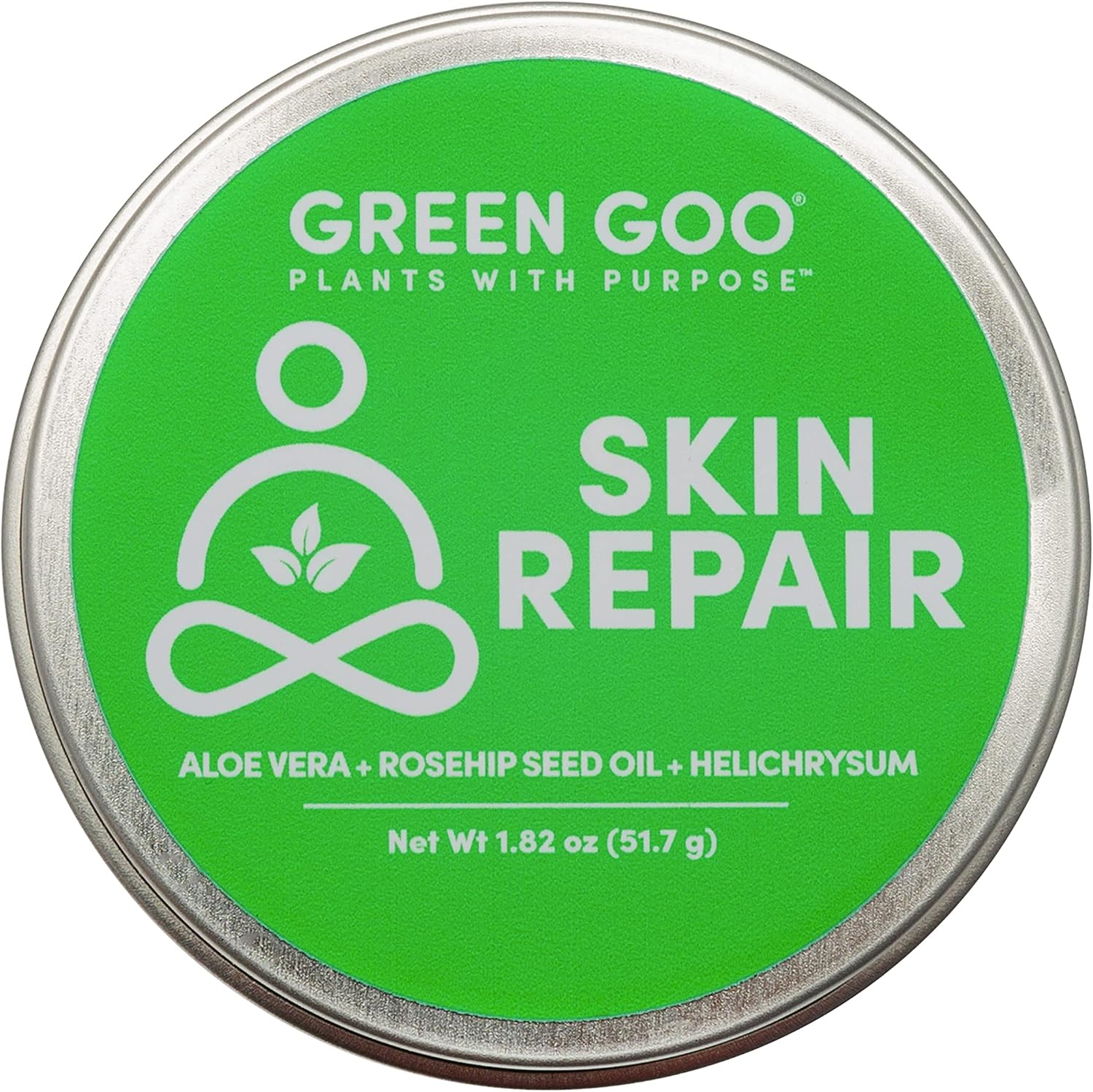 Green Goo Crema natural para el cuidado de la piel, reparación y protección de la piel, lata grande de 1.82 onzas