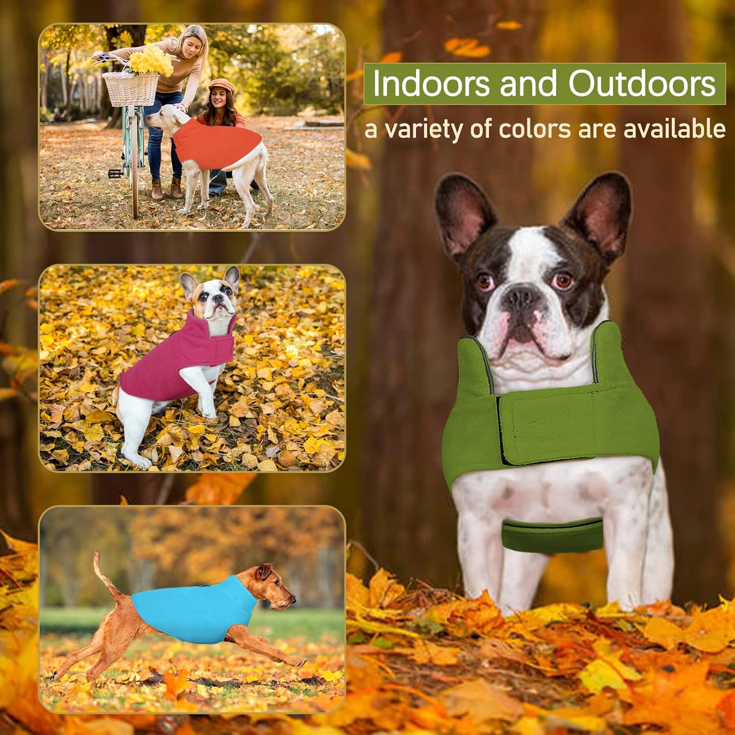 DENTRUN – Abrigo de forro polar para perros en invierno resistente al viento chaqueta reflectante para mascota chaleco para perro para razas de
