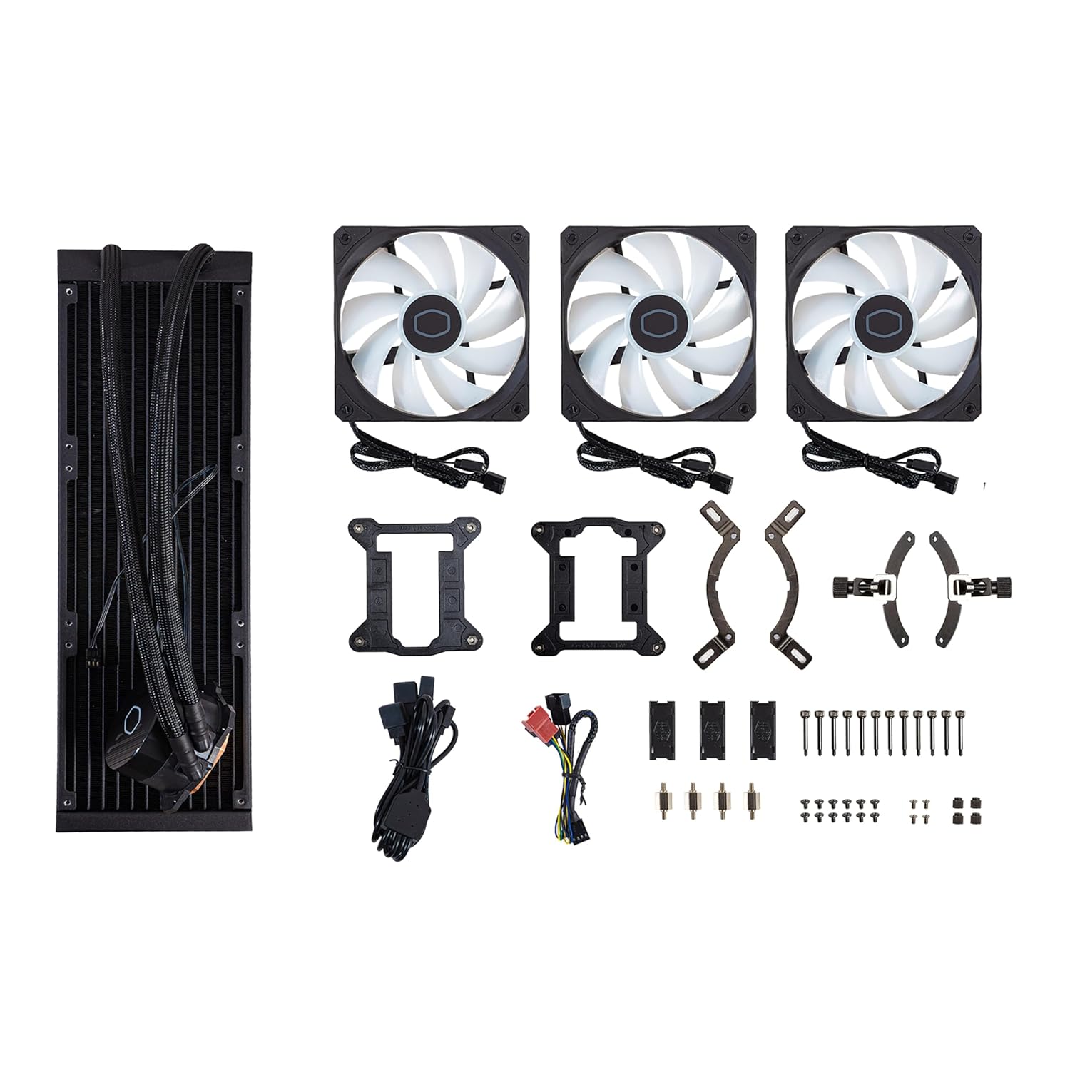 Cooler Master MasterLiquid – Enfriador líquido de CPU ARGB de 360L Core – Bomba de doble cámara Gen S, radiador superior y ventiladores ARGB de