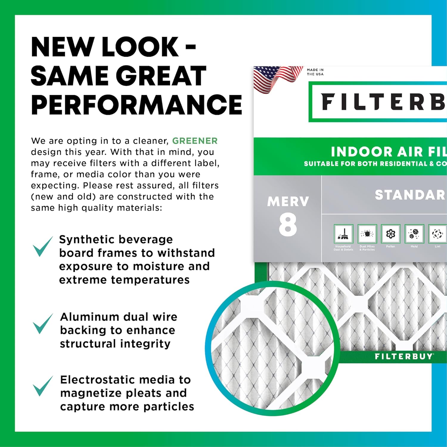 Filterbuy Filtro de aire de 10 x 30 x 2 pulgadas MERV 8, protección contra el polvo (paquete de 1), filtros de aire plisados HVAC para calderas con